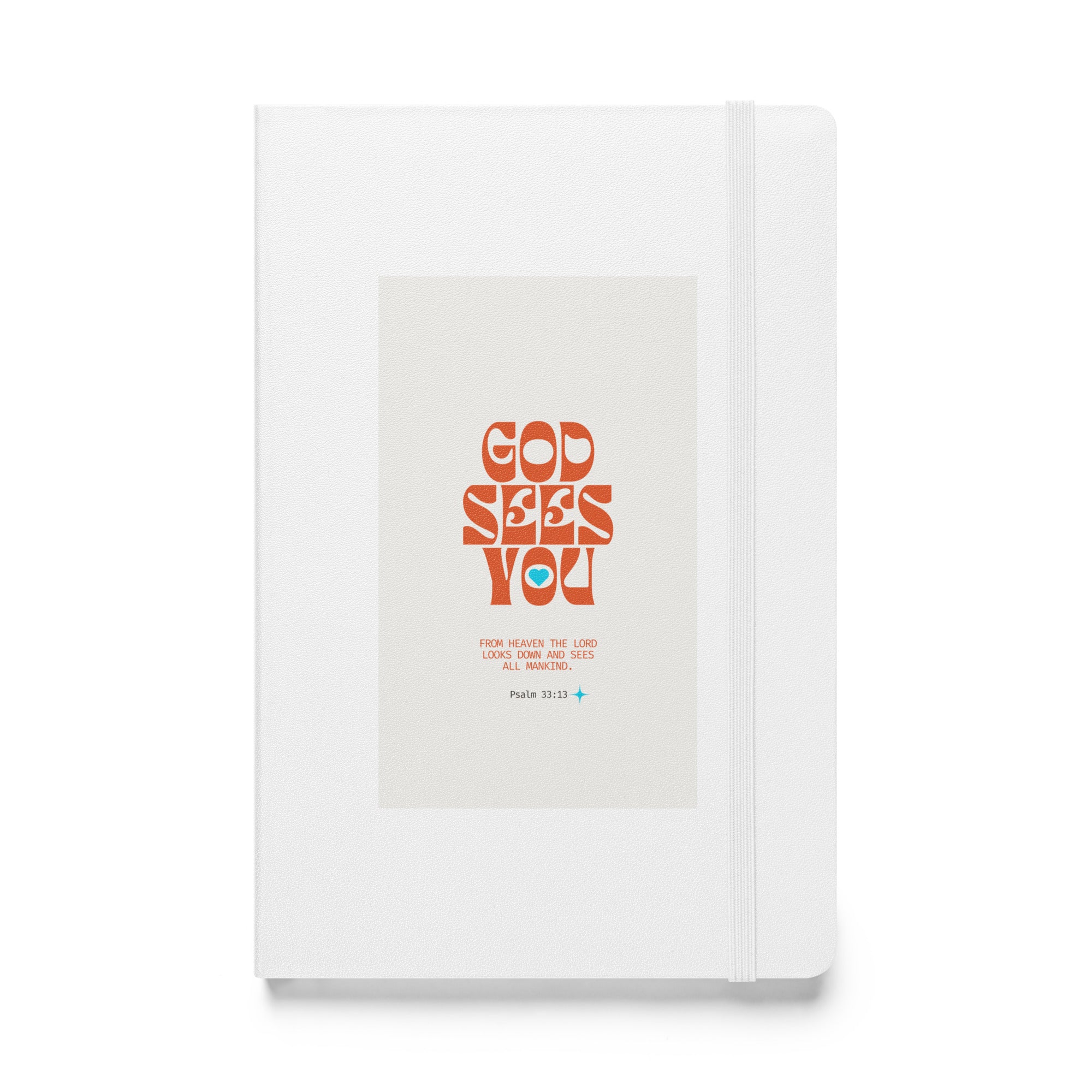 Hardcover bound notebook - Psalm 33:13