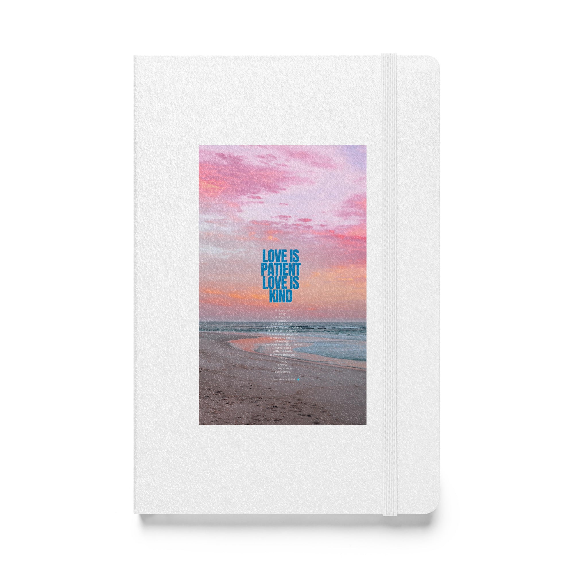 Hardcover bound notebook - 1 Corinthians 13:4-7