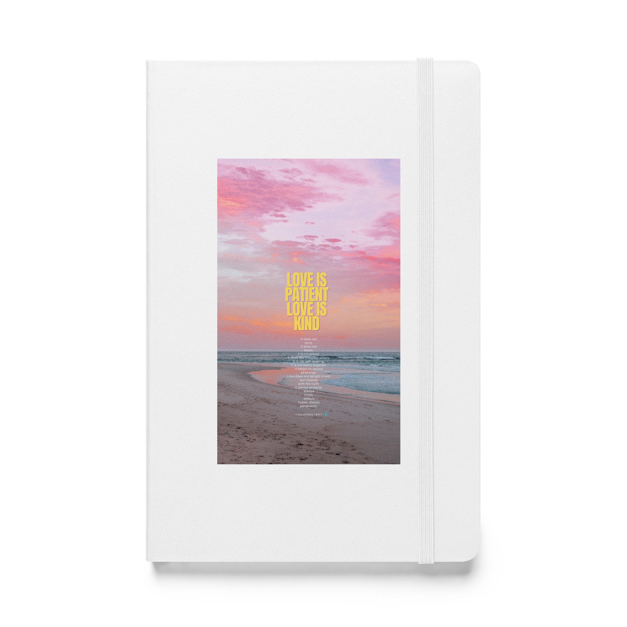 Hardcover bound notebook - 1 Corinthians 13:4-7