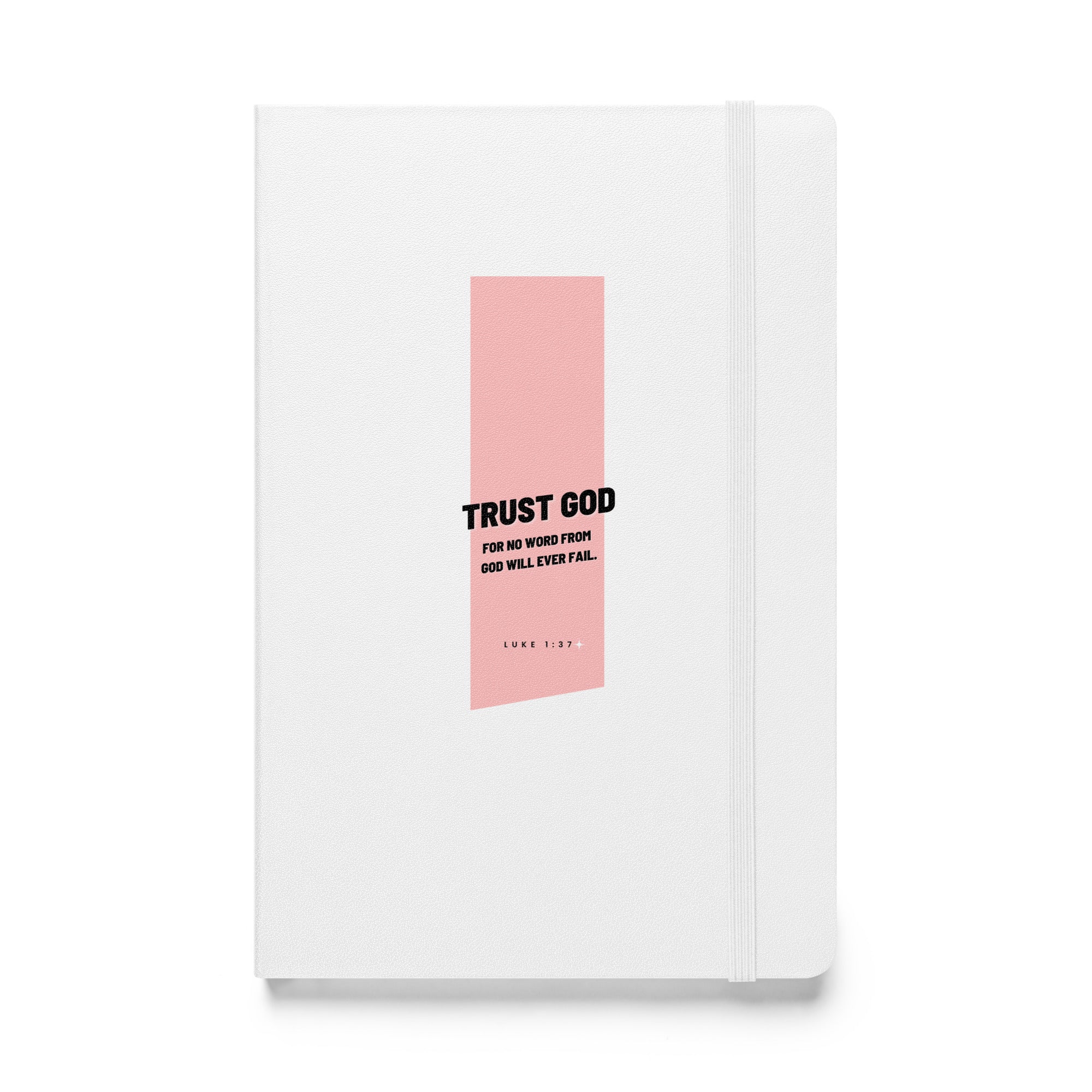 Hardcover bound notebook - Luke 1:37