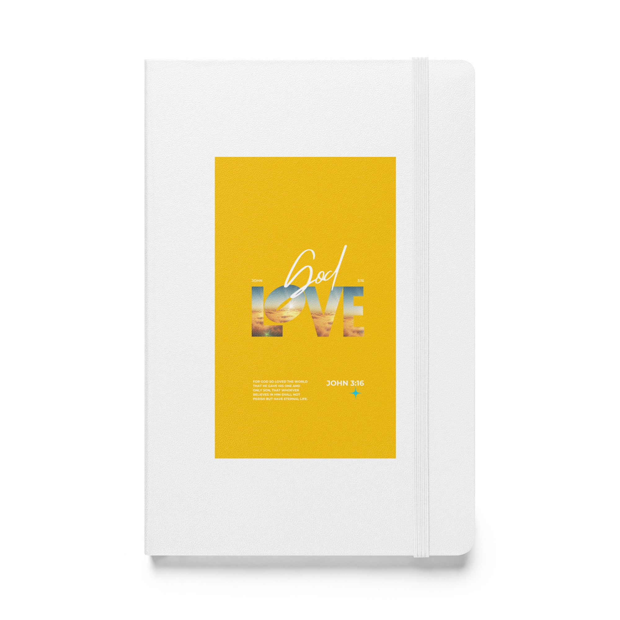 Hardcover bound notebook - John 3:16