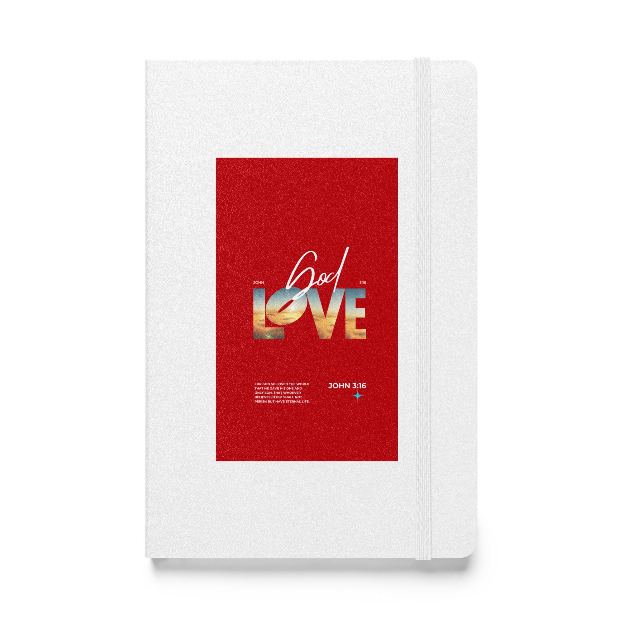Hardcover bound notebook - John 3:16