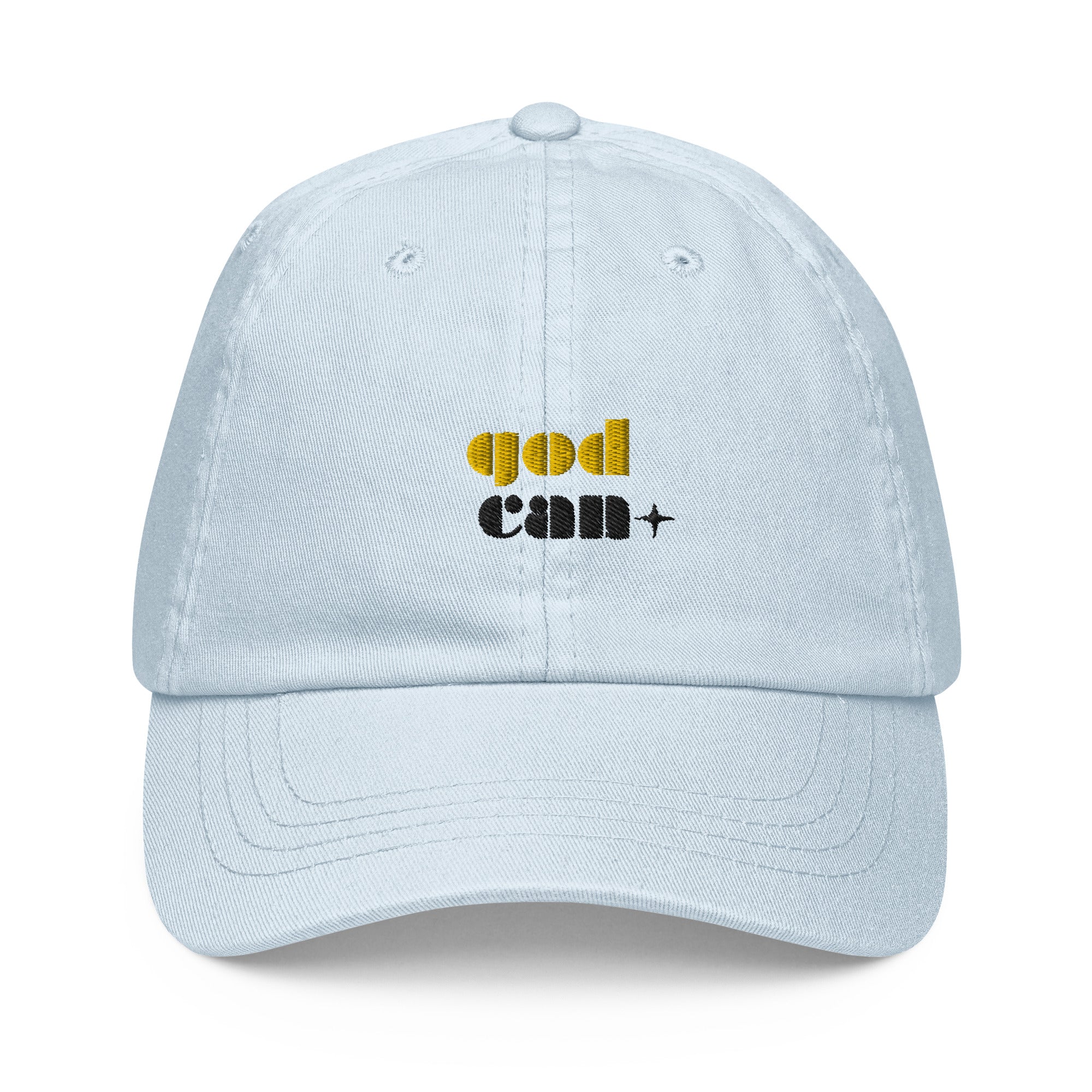 Embroidered pastel baseball hat - Matthew 19:26