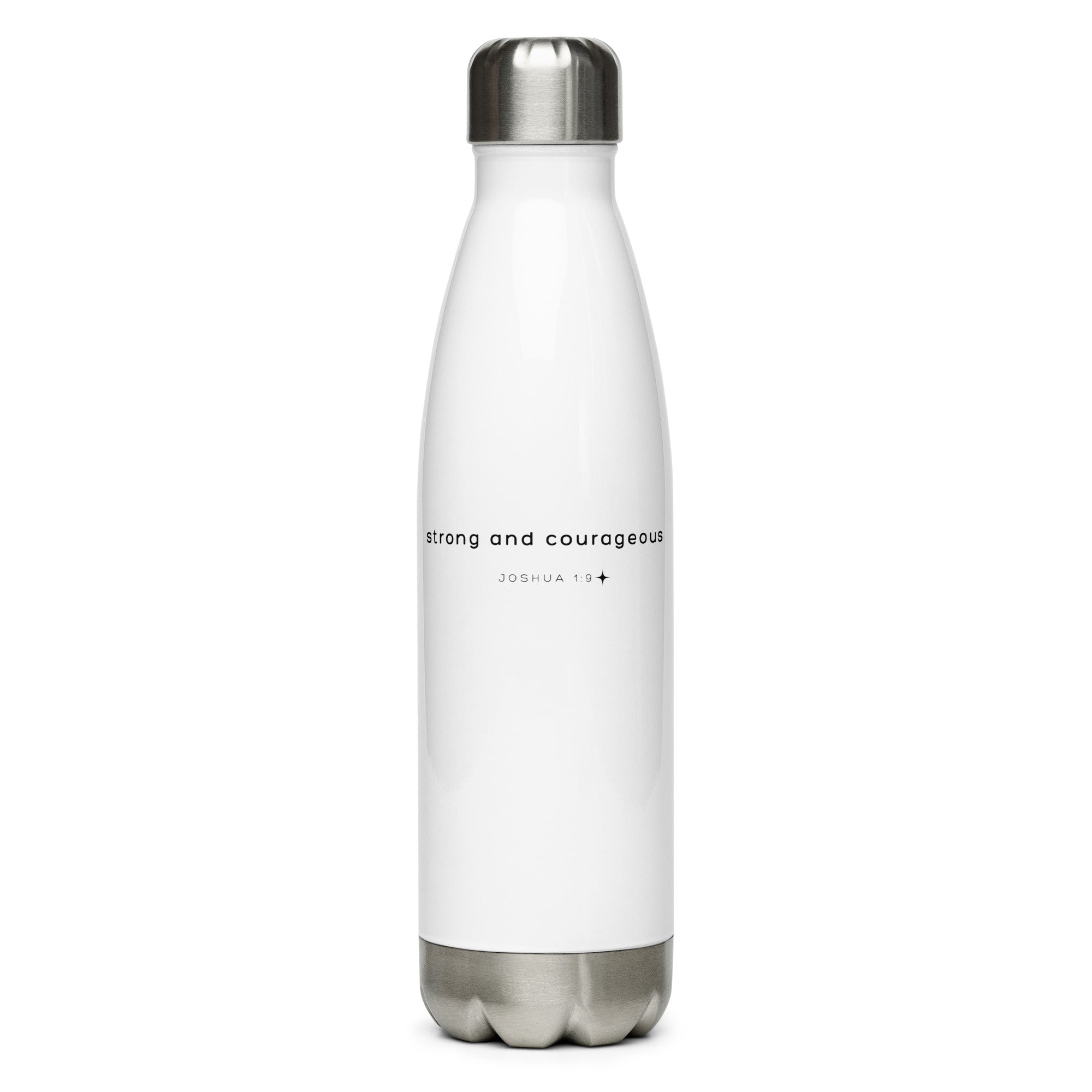 Stainless steel water bottle - Joshua 1:9