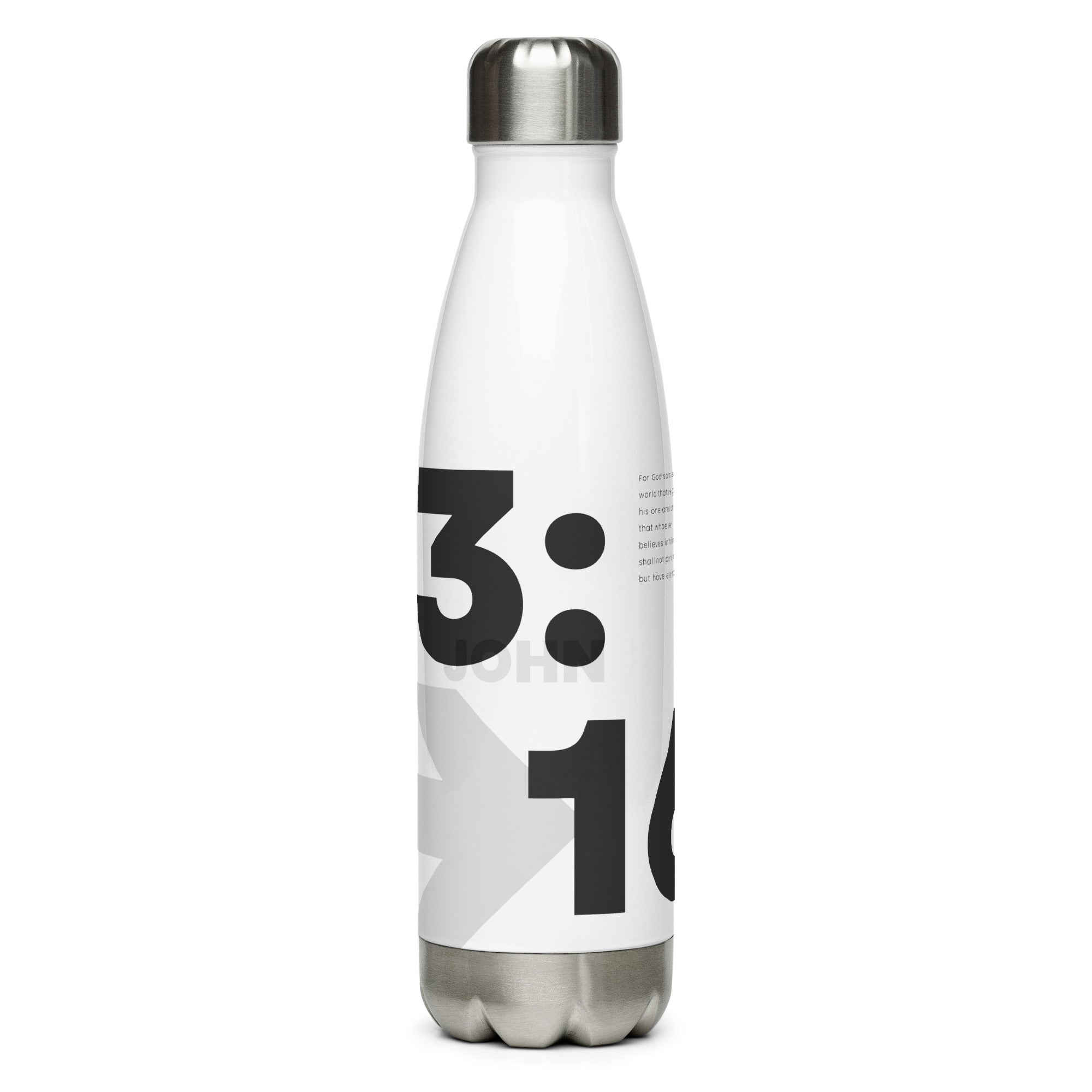 Stainless steel water bottle - John 3:16