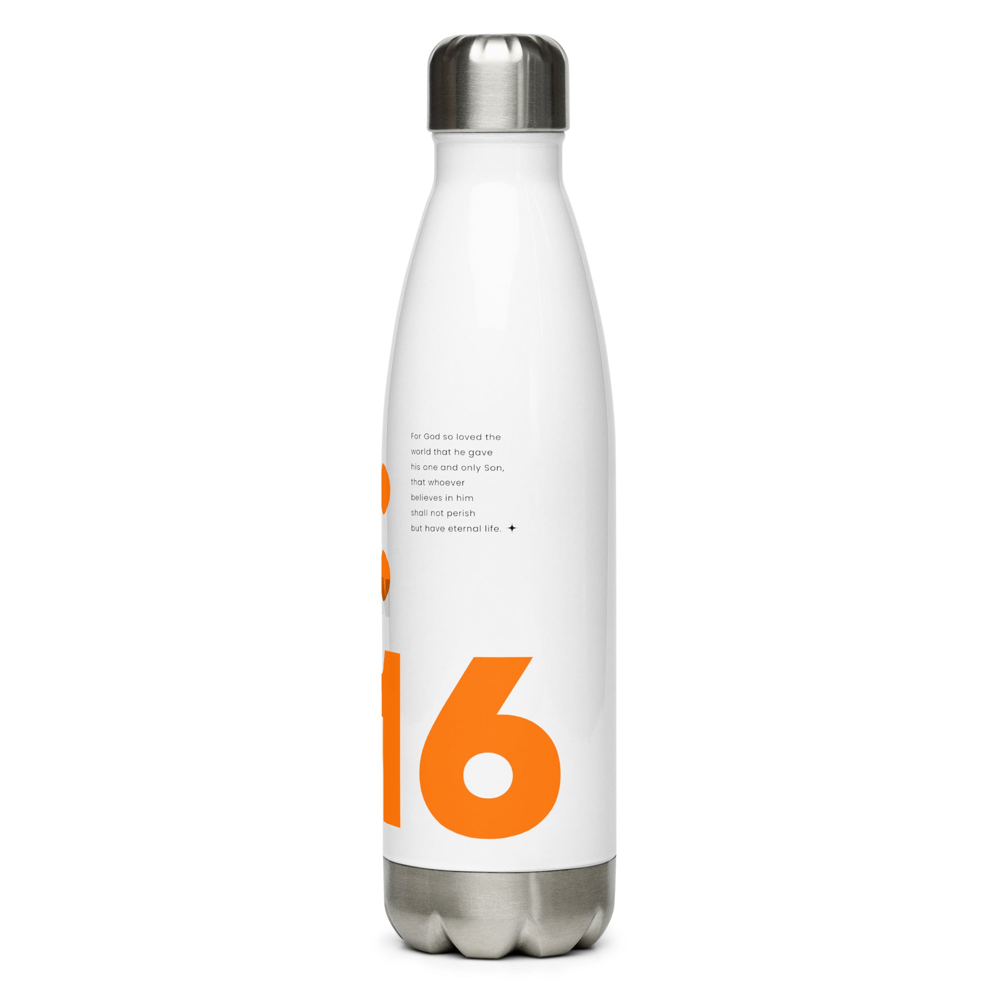 Stainless steel water bottle - John 3:16
