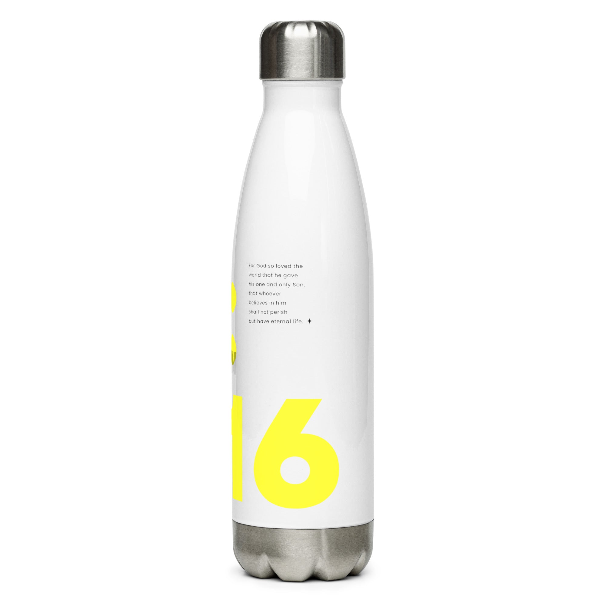 Stainless steel water bottle - John 3:16