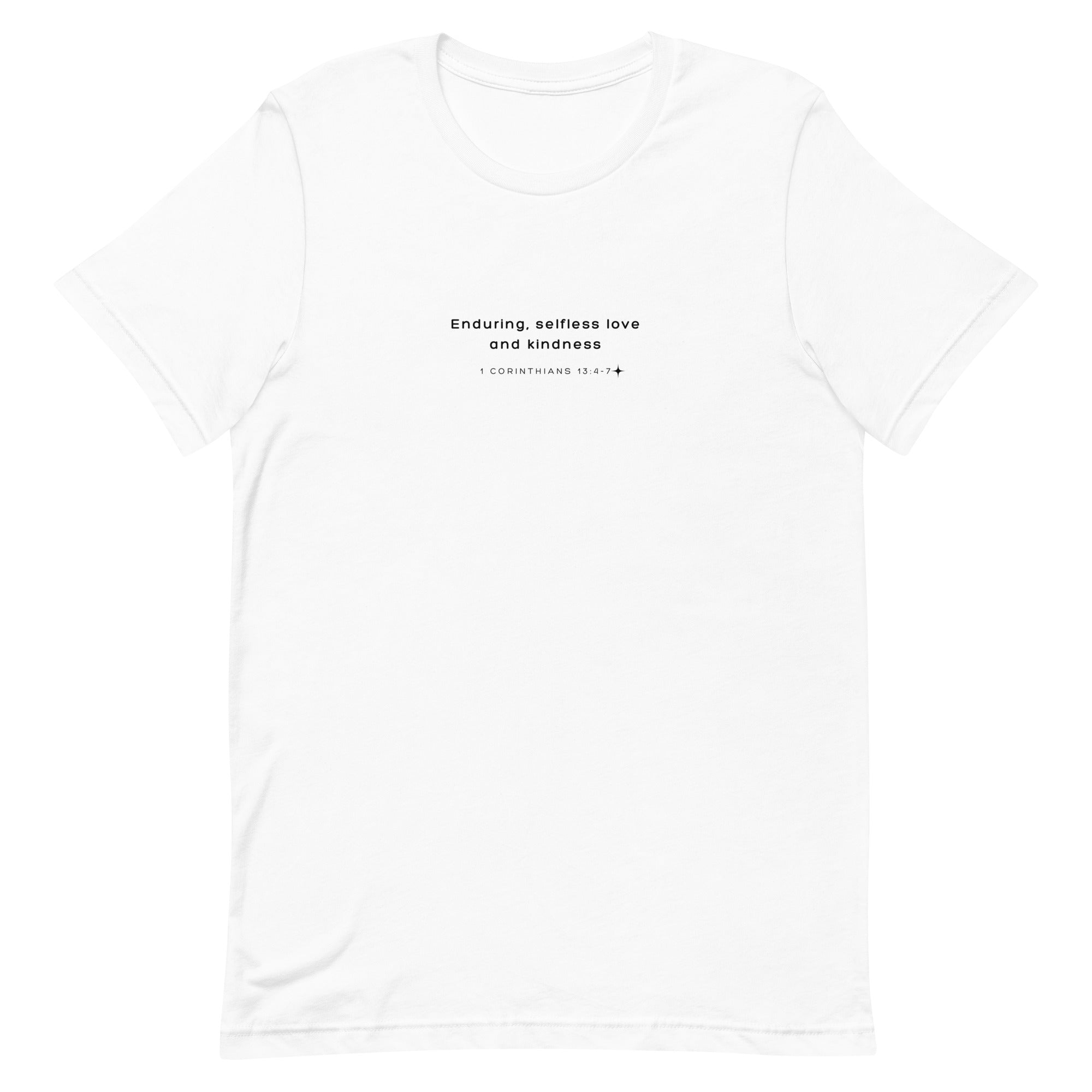Unisex t-shirt - 1 Corinthians 13:4-7