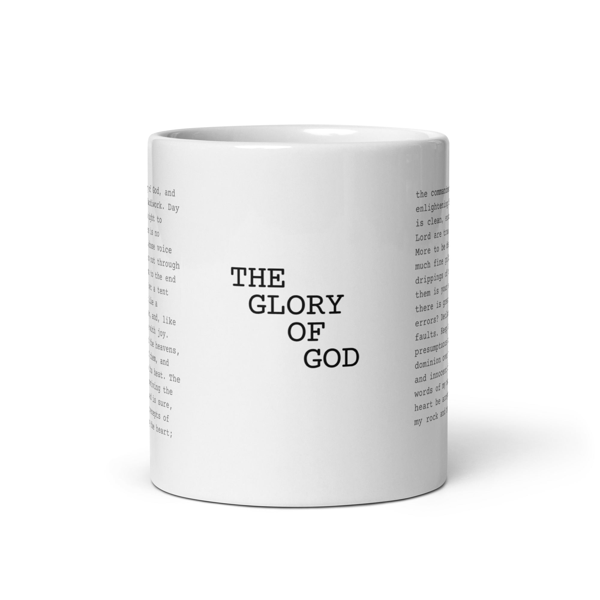 White glossy mug - Psalm 19