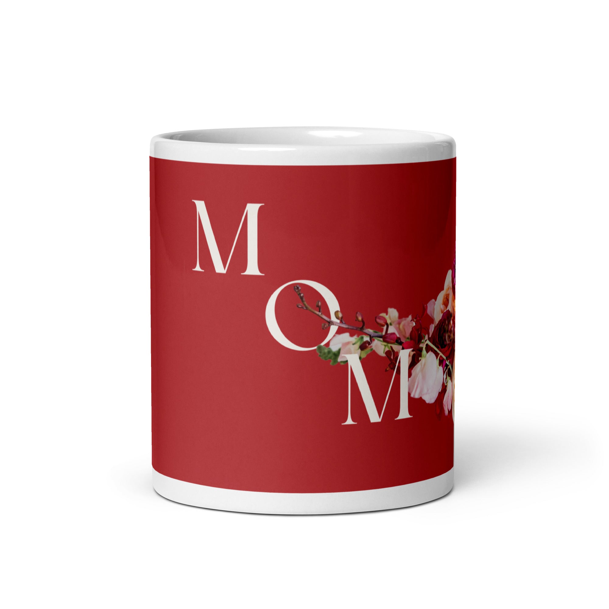 White glossy mug - love you Mom