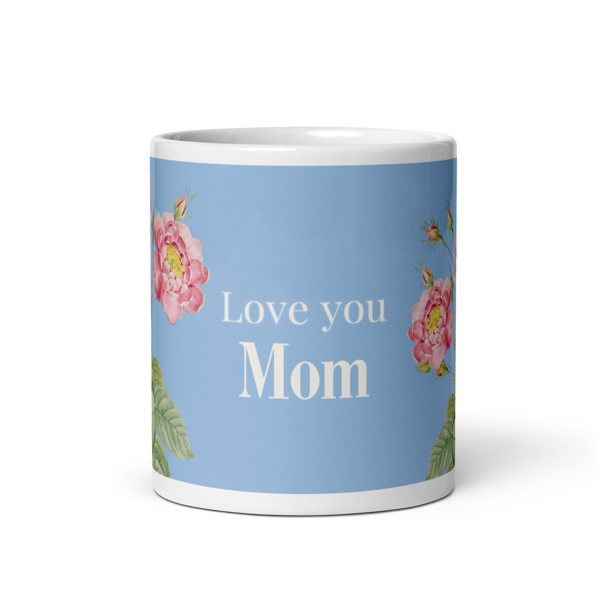 White glossy mug - love you Mom