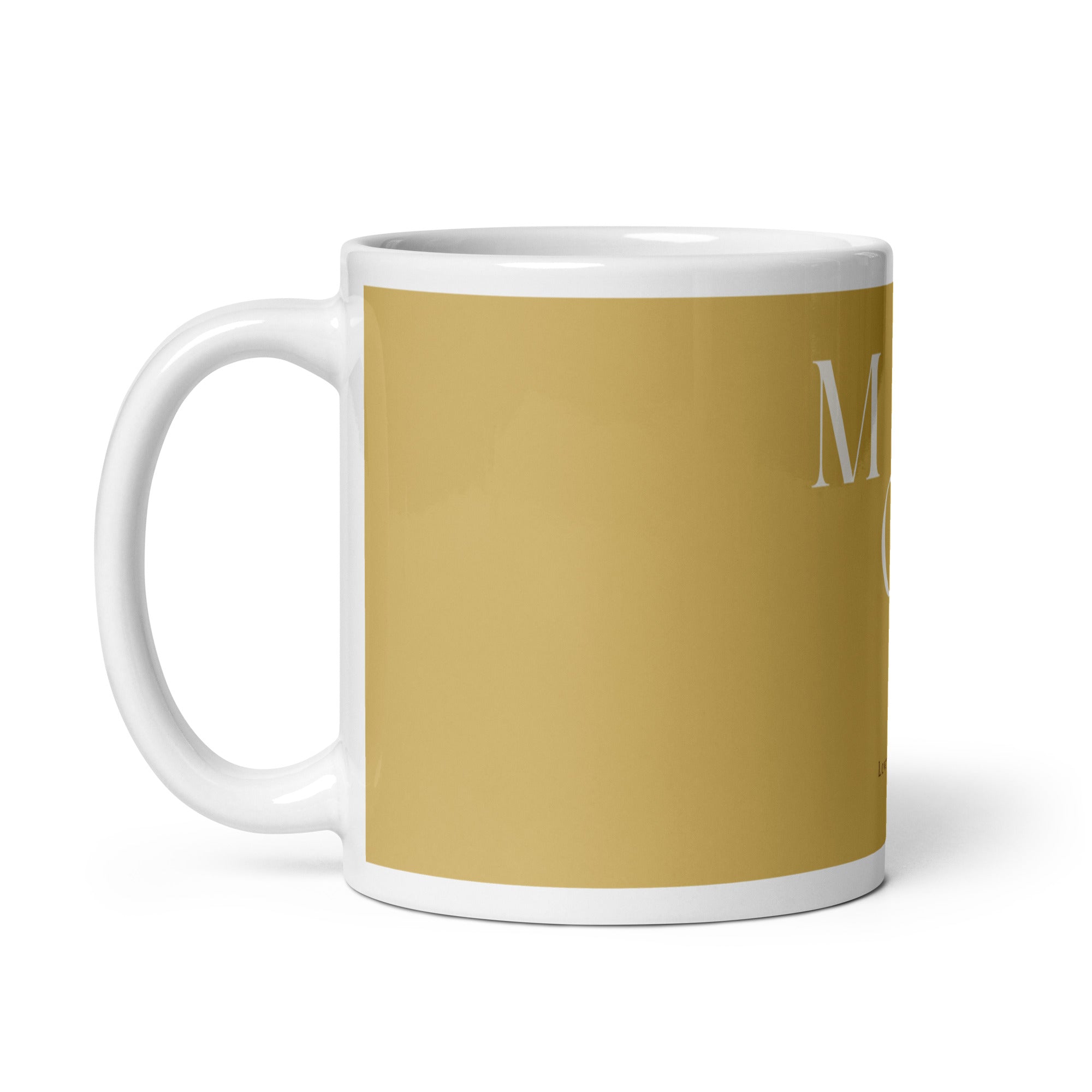 White glossy mug - love you Mom