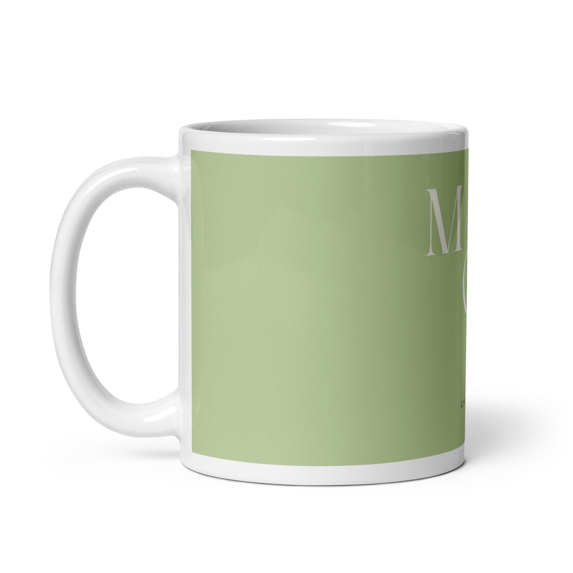 White glossy mug - love you Mom