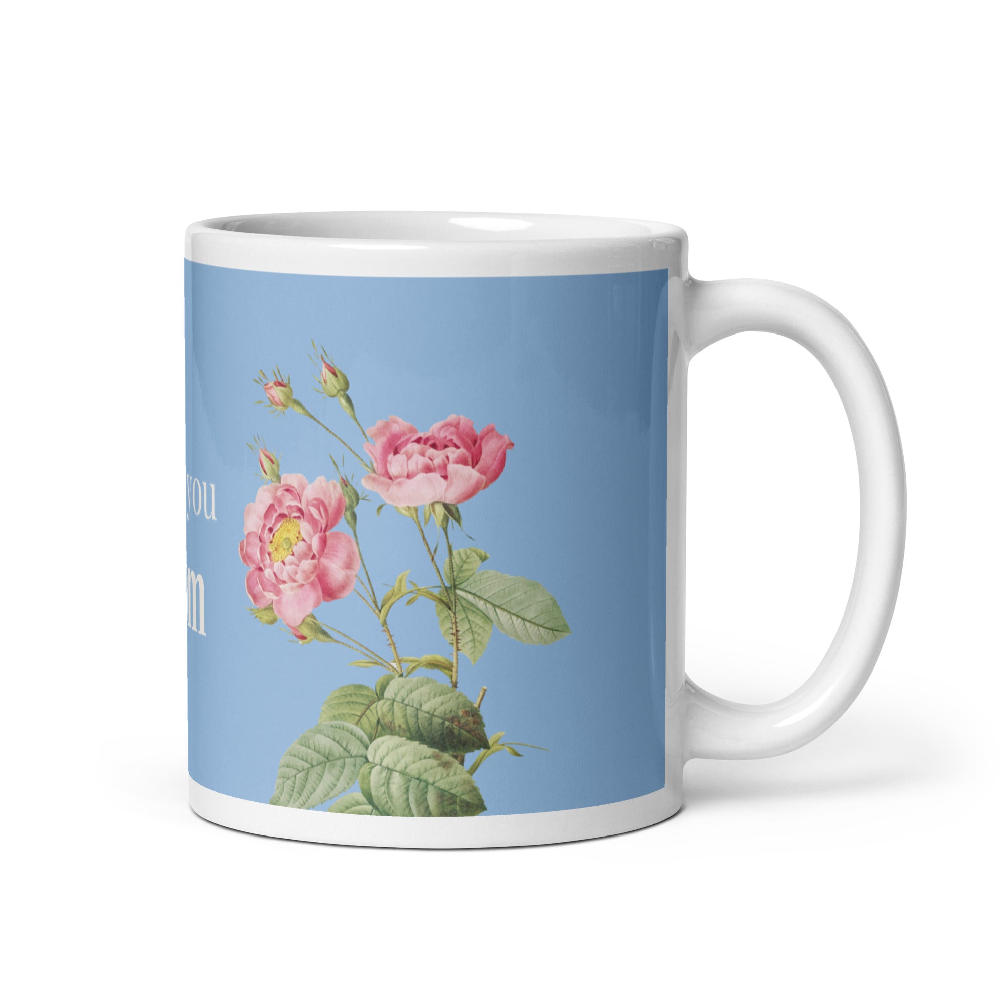 White glossy mug - love you Mom
