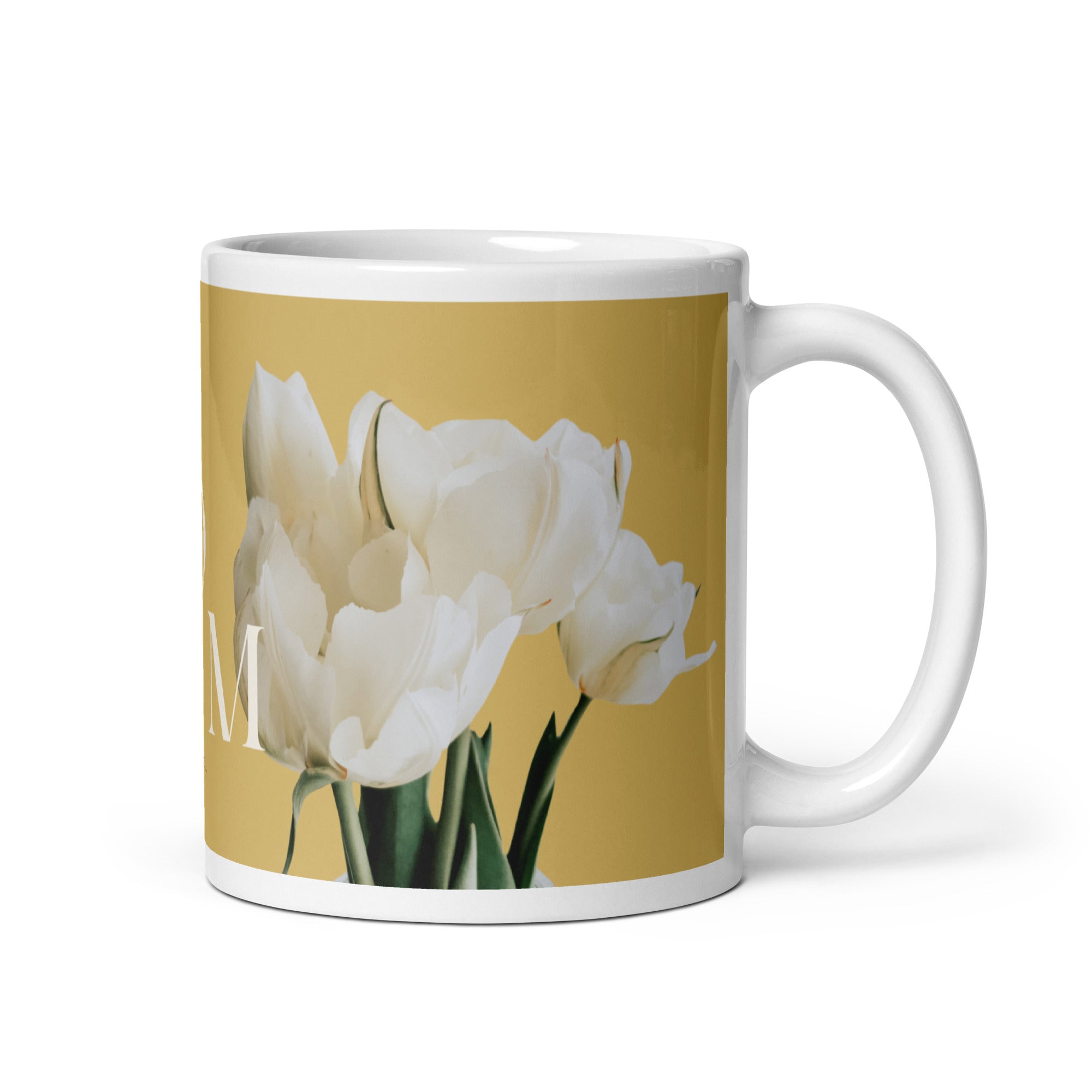 White glossy mug - love you Mom