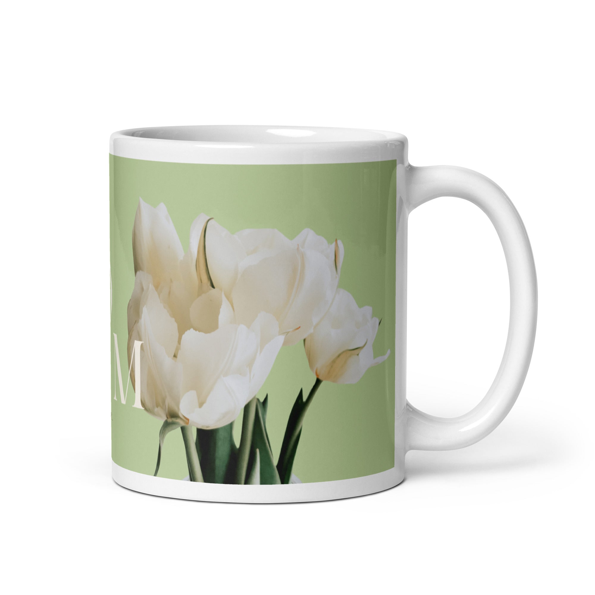 White glossy mug - love you Mom
