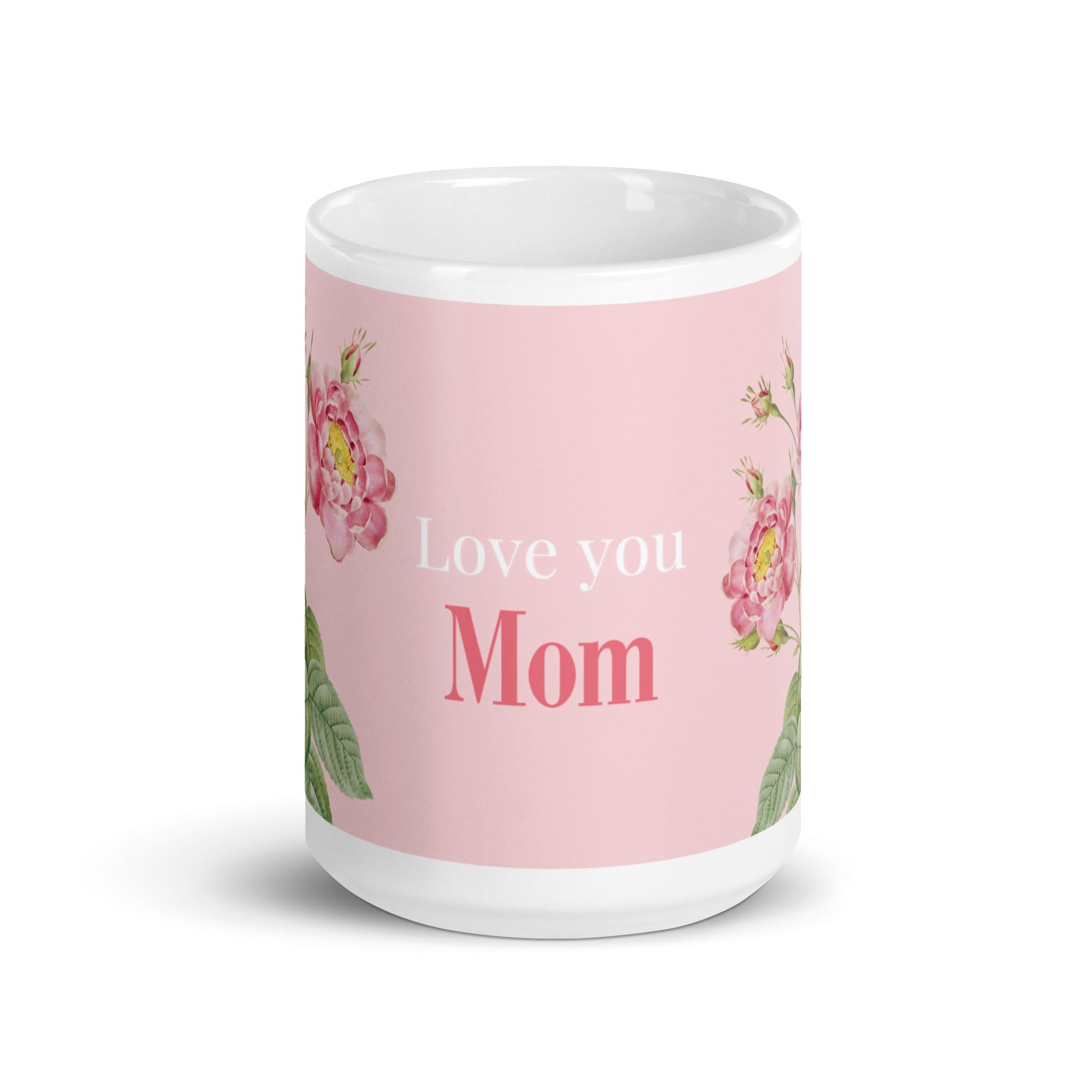 White glossy mug - love you Mom
