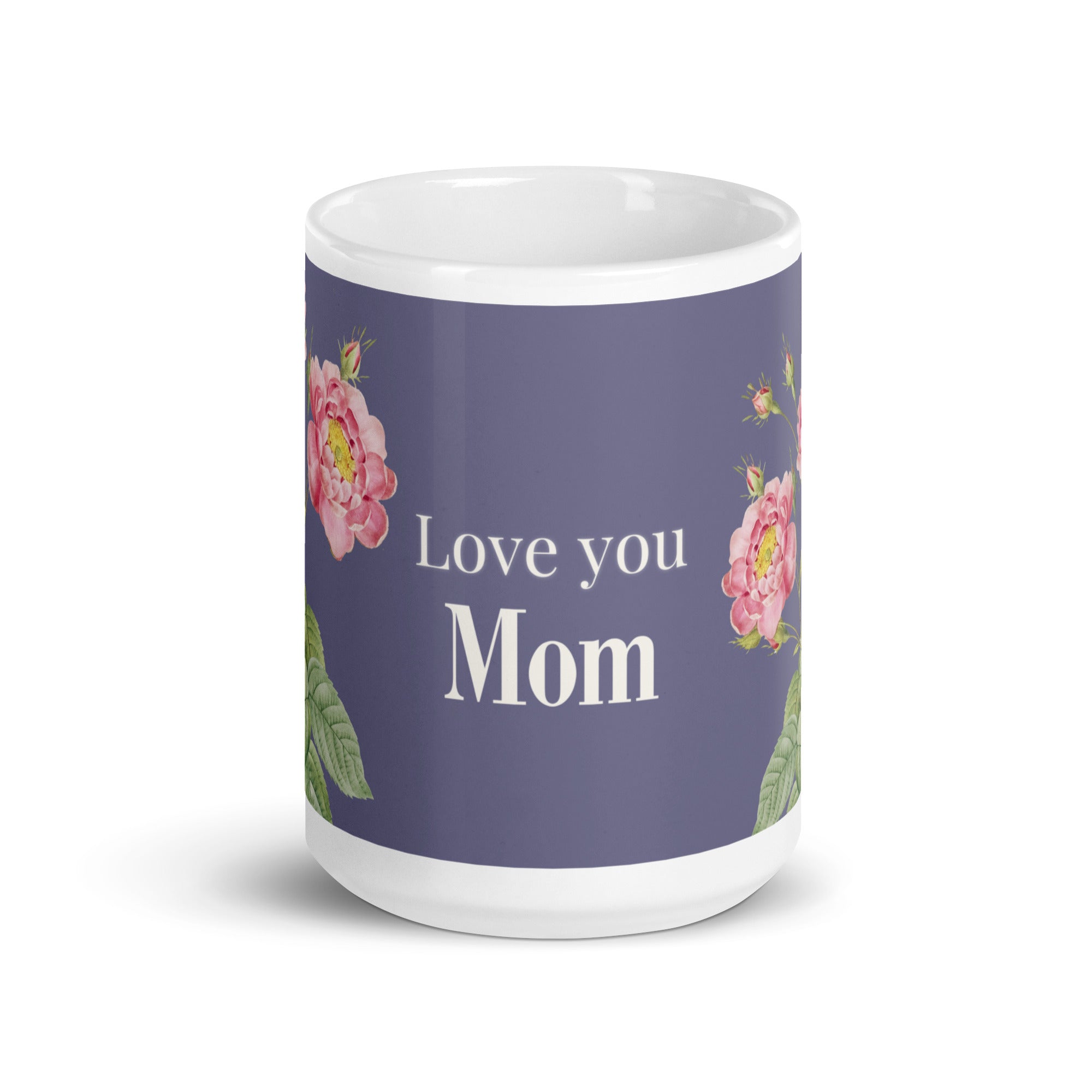 White glossy mug - love you Mom