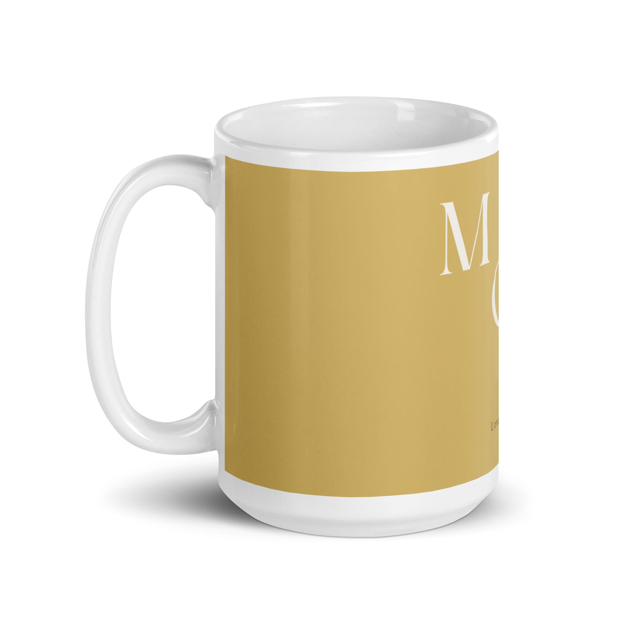 White glossy mug - love you Mom
