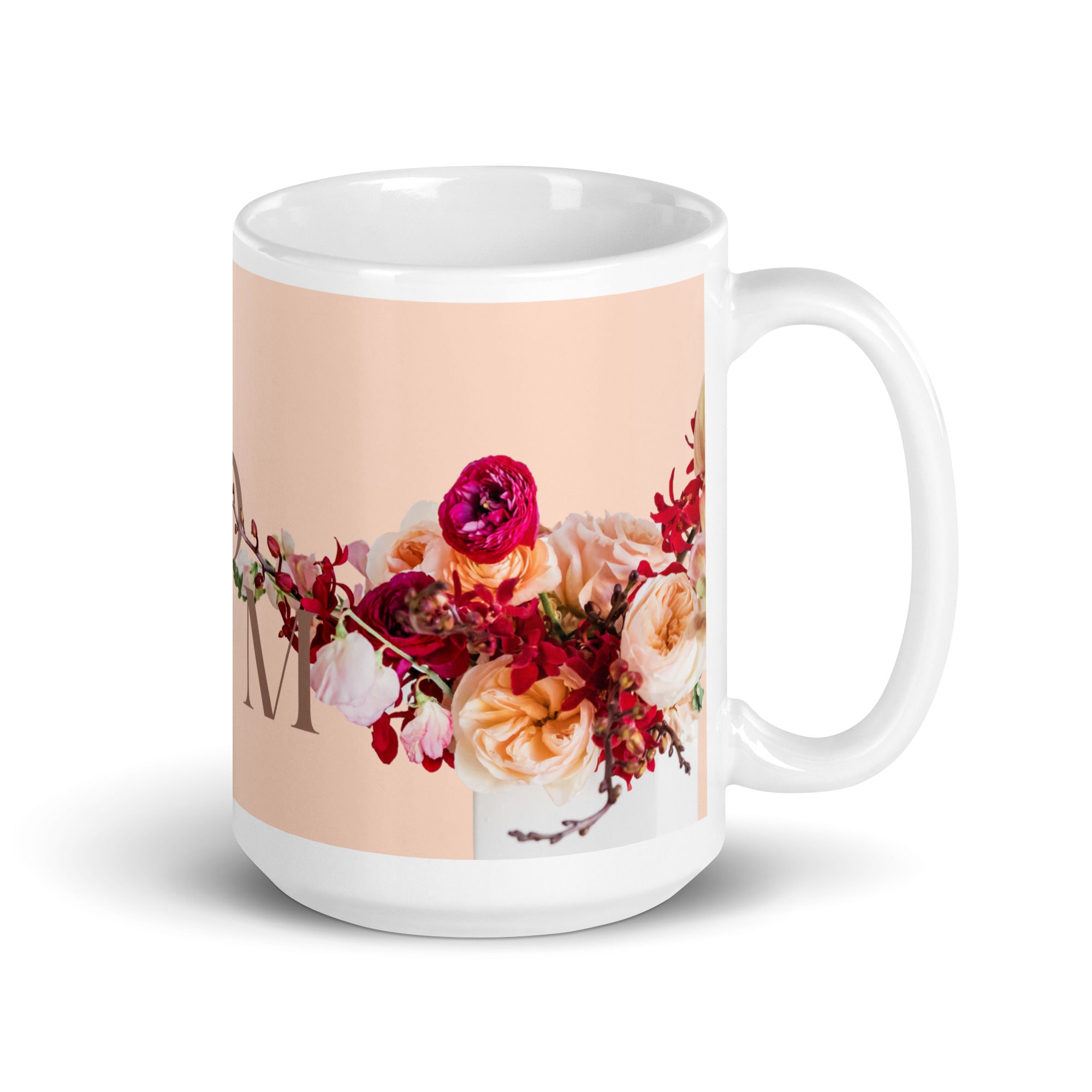 White glossy mug - love you Mom