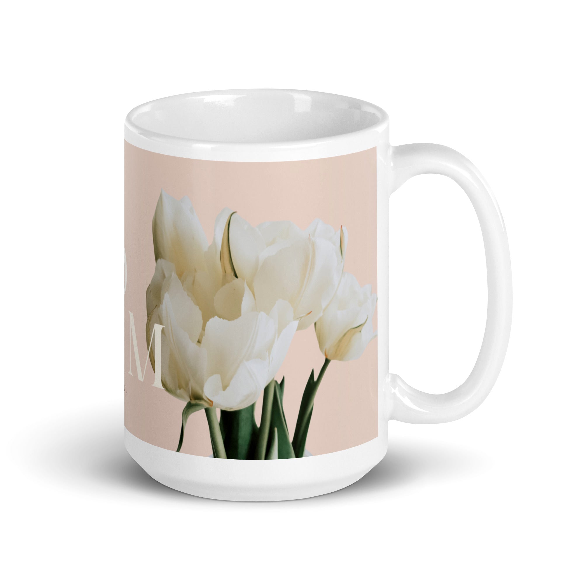 White glossy mug - love you Mom
