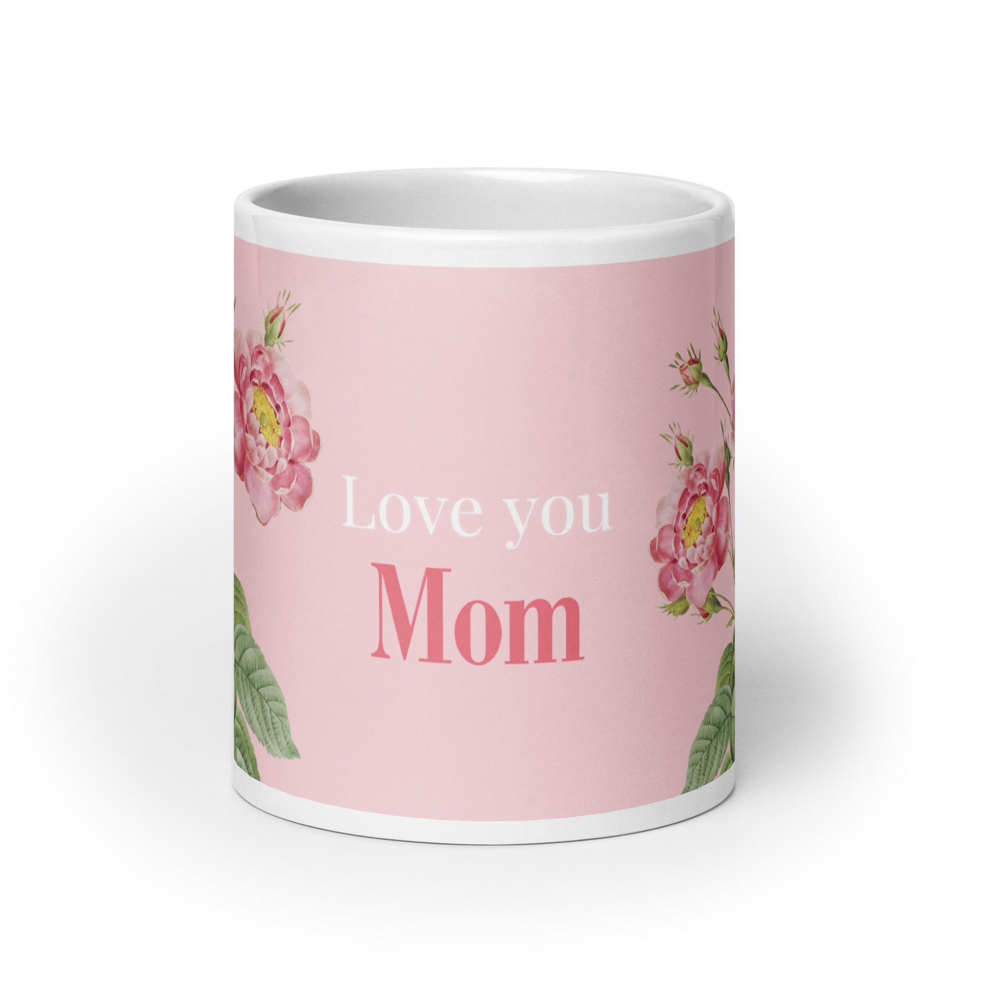 White glossy mug - love you Mom