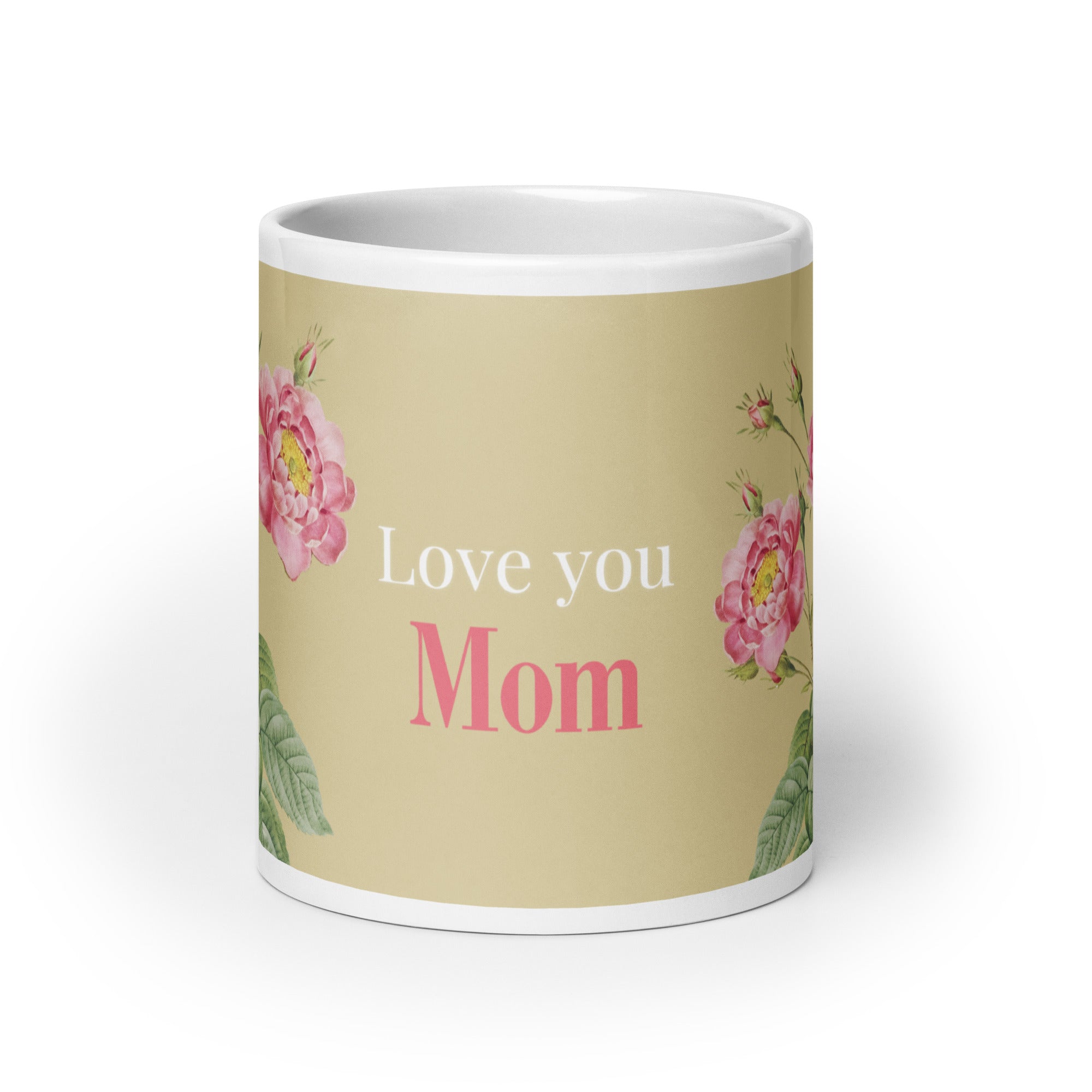 White glossy mug - love you Mom