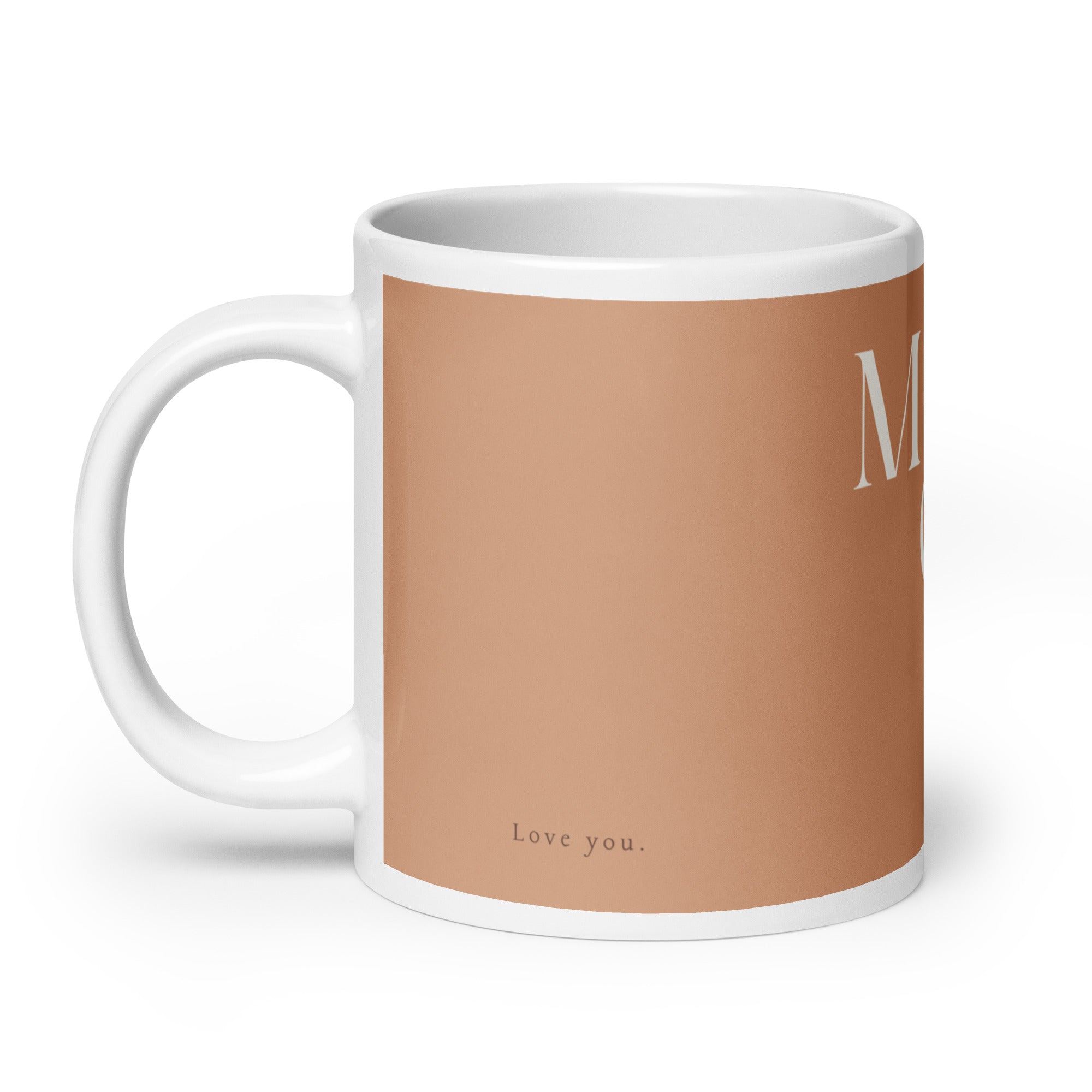 White glossy mug - love you Mom