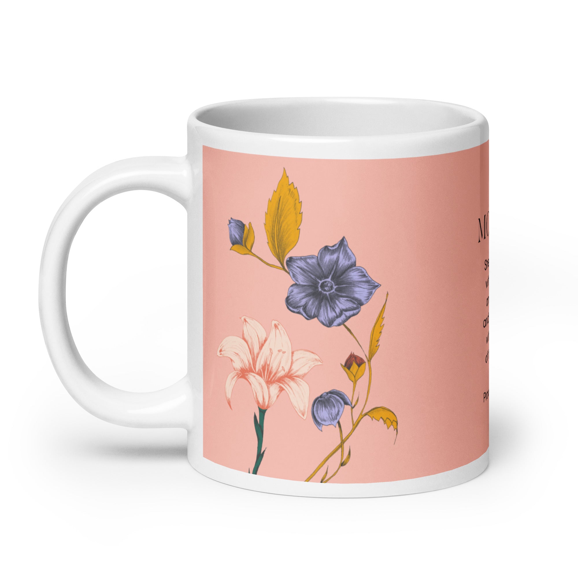 White glossy mug - Mother - Proverbs 31:25