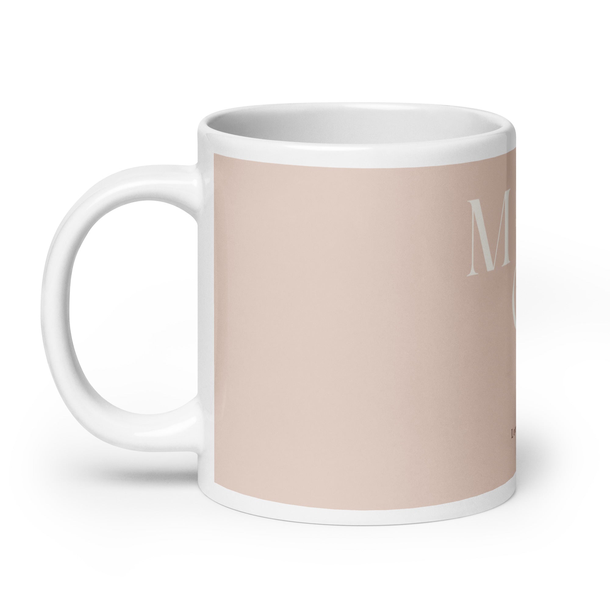 White glossy mug - love you Mom
