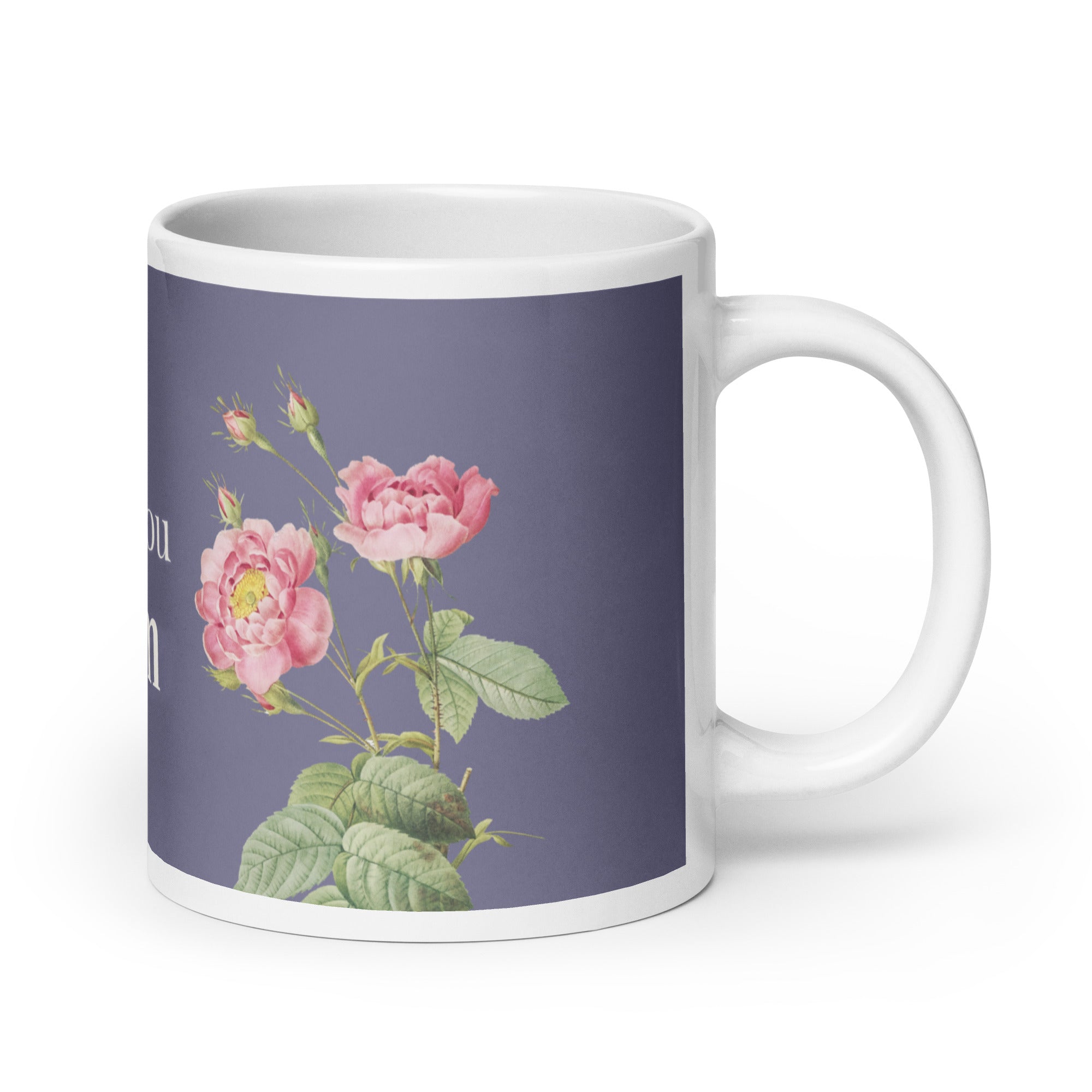 White glossy mug - love you Mom