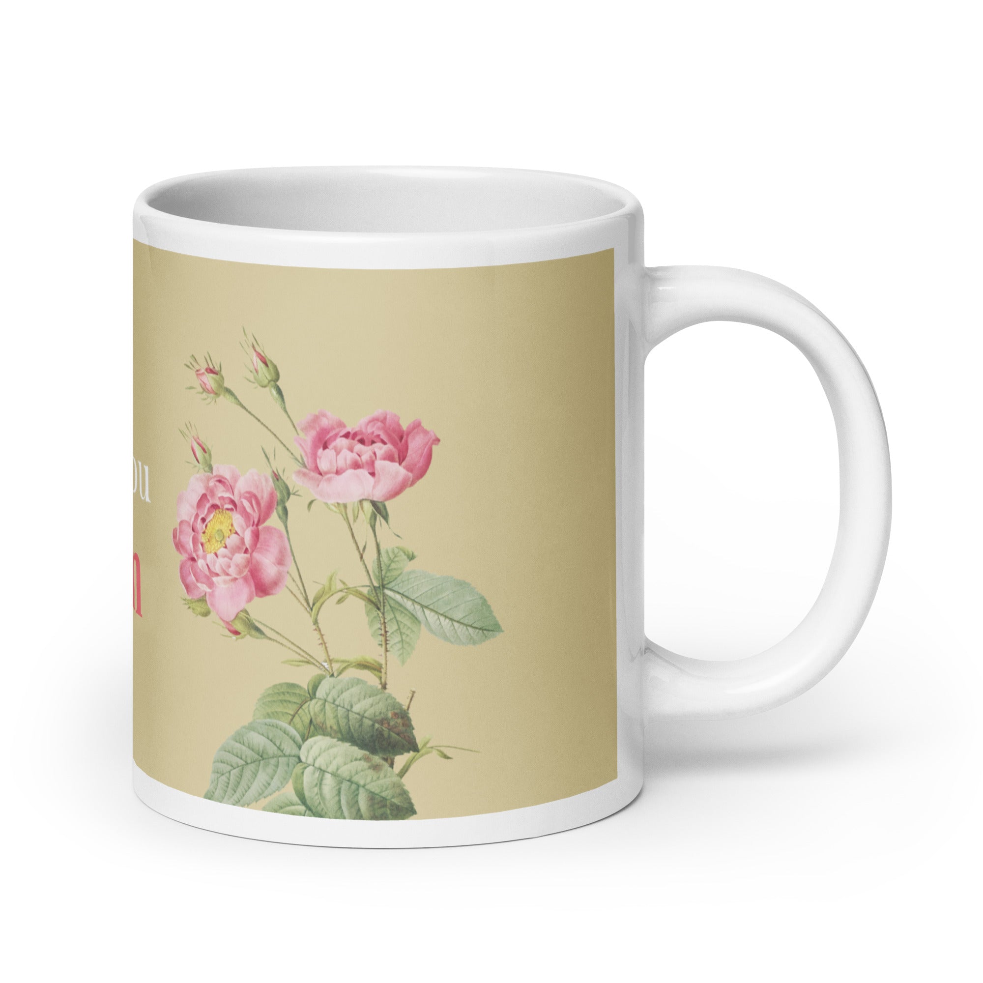 White glossy mug - love you Mom