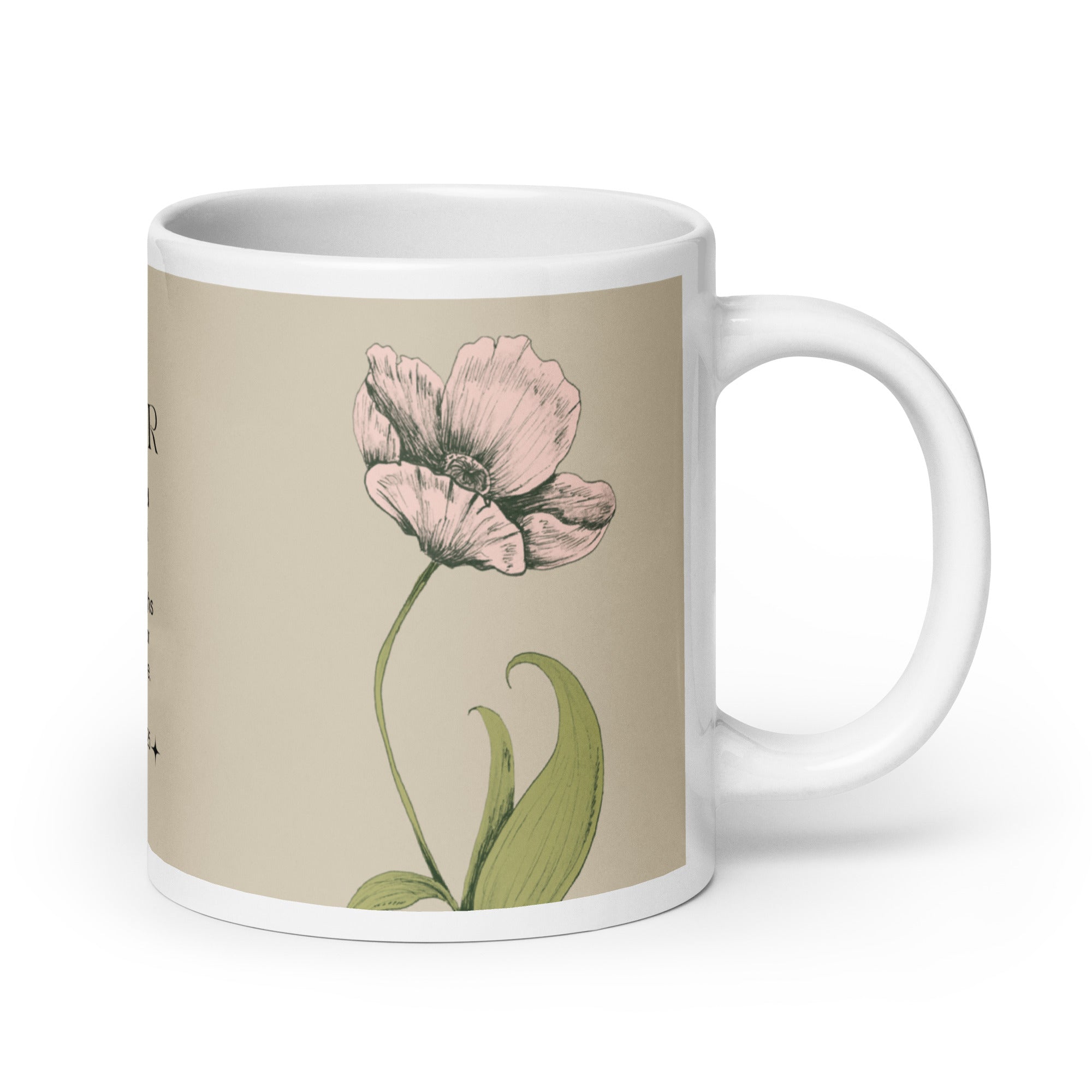 White glossy mug - Mother - Proverbs 31:25
