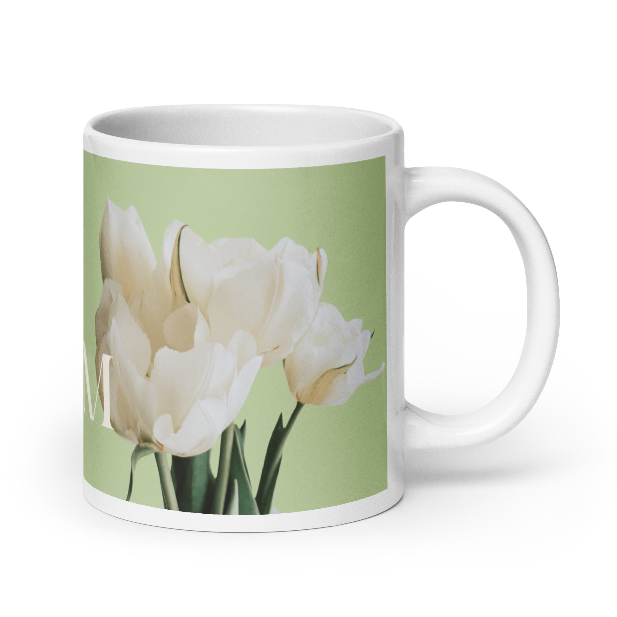 White glossy mug - love you Mom