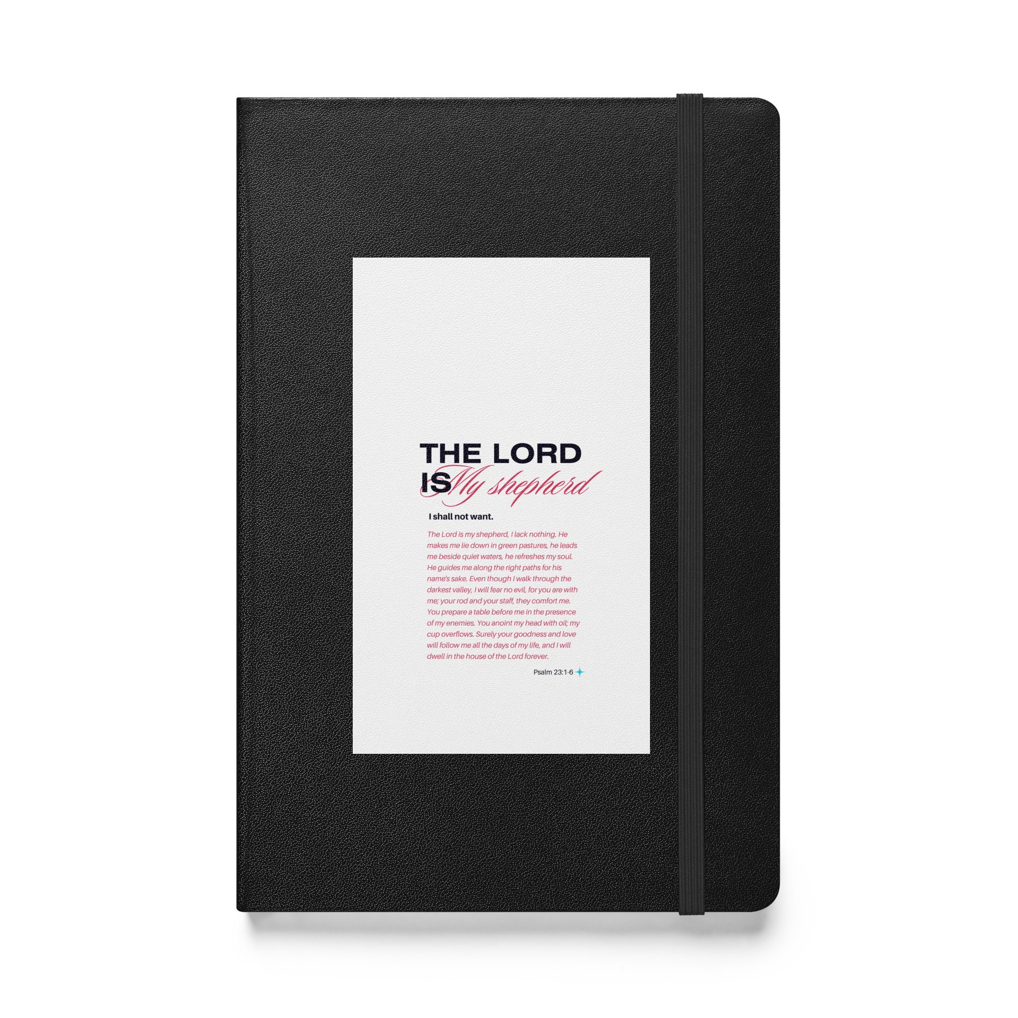 Hardcover bound notebook - Psalm 23:1-6