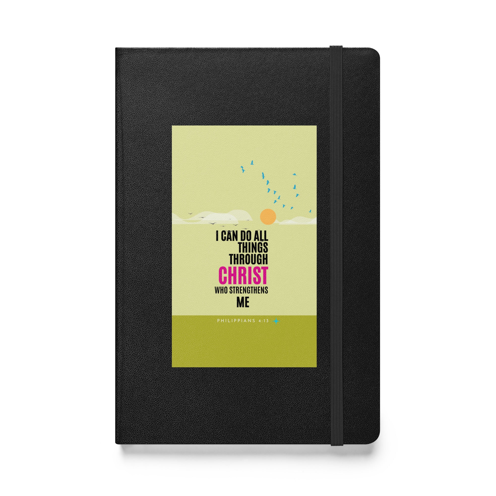 Hardcover bound notebook - Philippians 4:13