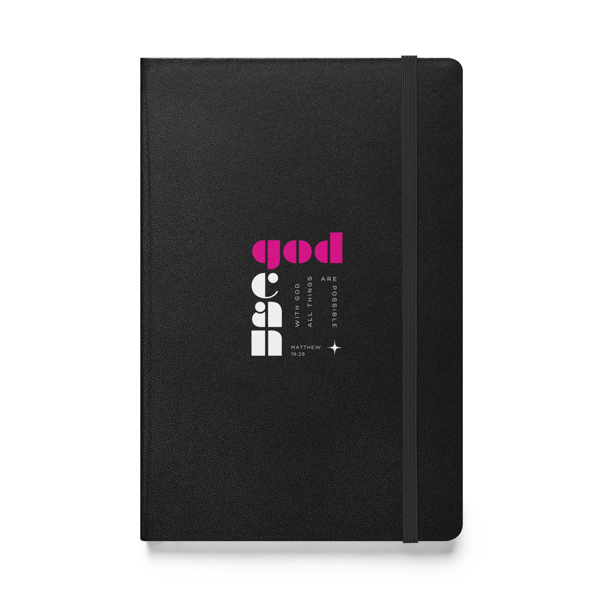 Hardcover bound notebook - Matthew 19:26