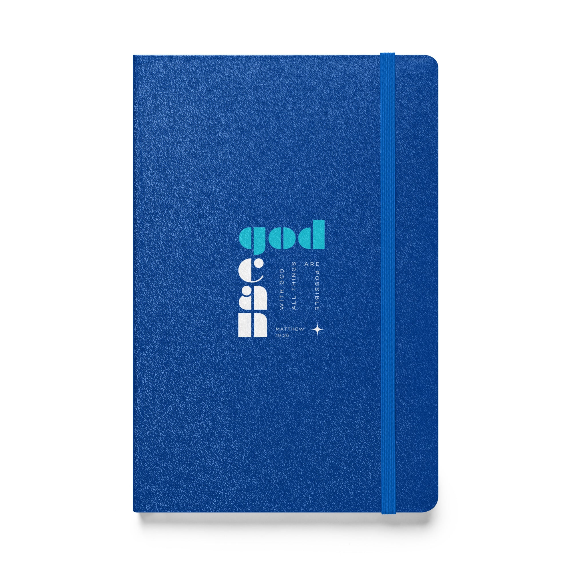 Hardcover bound notebook - Matthew 19:26