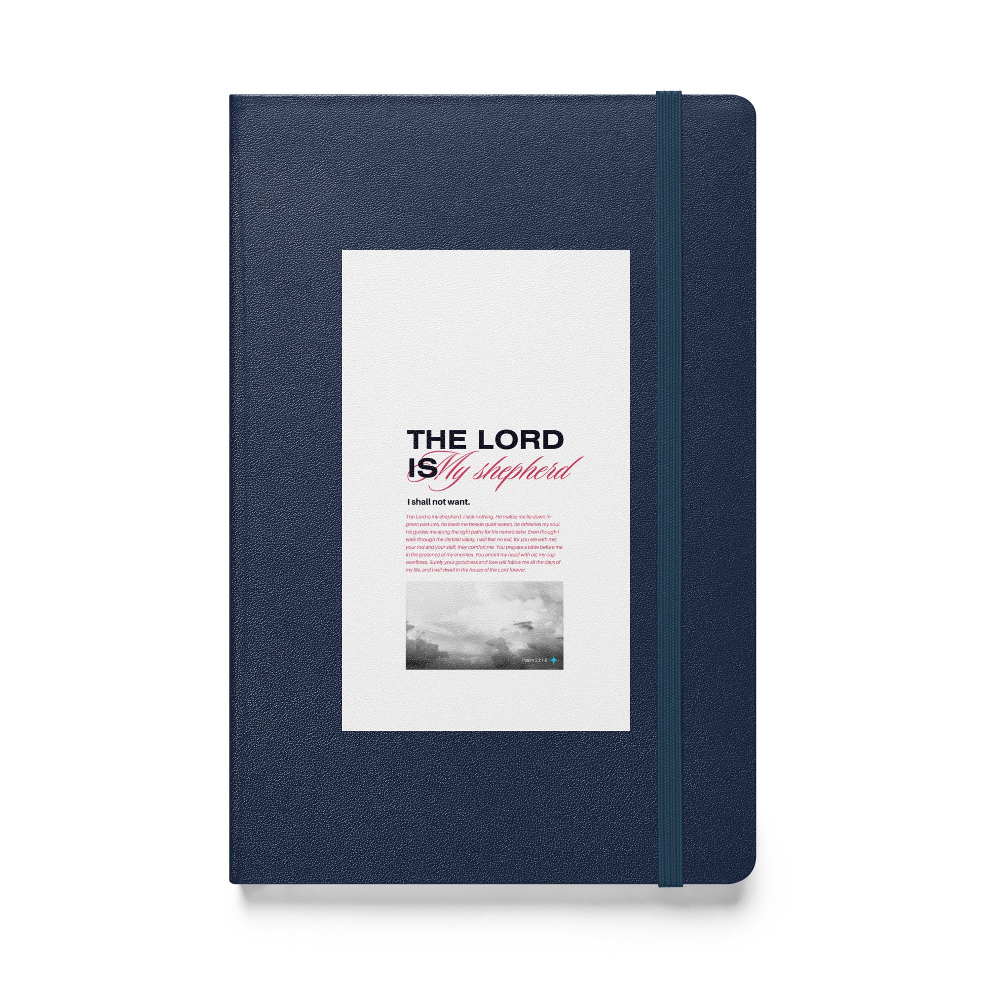 Hardcover bound notebook - Psalm 23:1-6