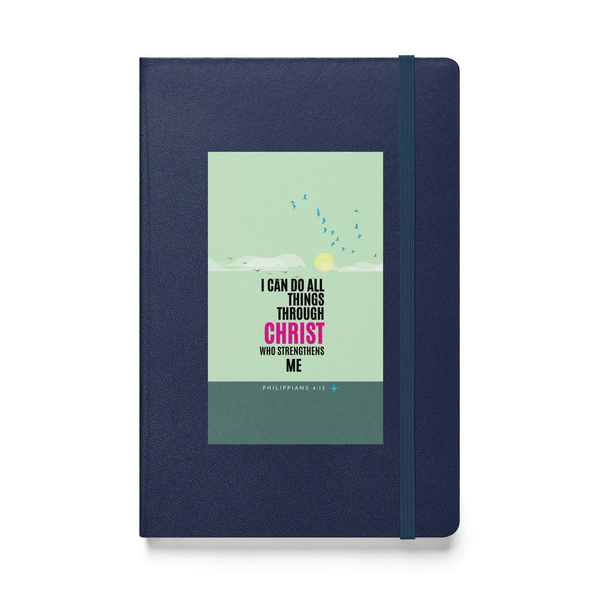 Hardcover bound notebook - Philippians 4:13