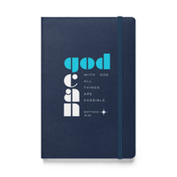 Hardcover bound notebook - Matthew 19:26