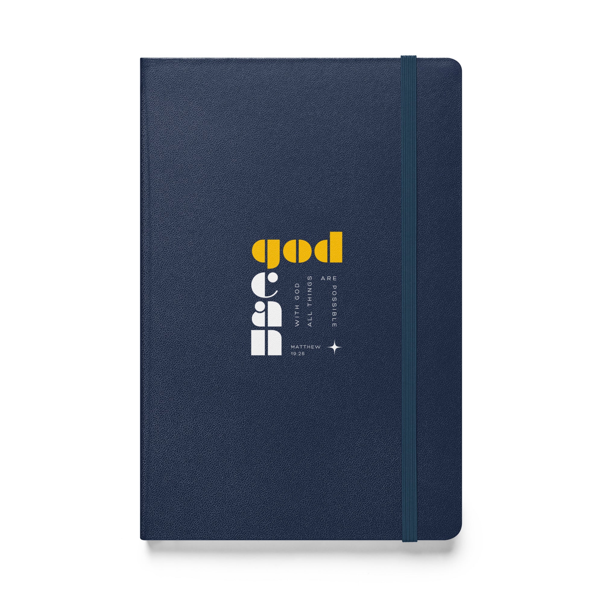 Hardcover bound notebook - Matthew 19:26