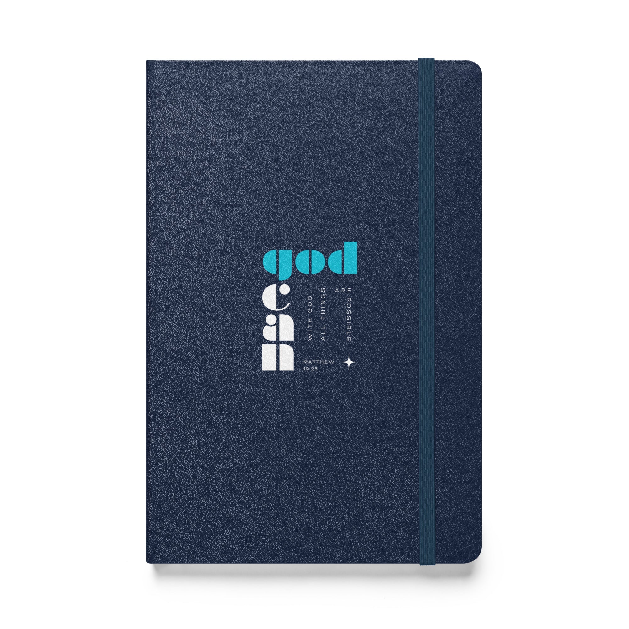 Hardcover bound notebook - Matthew 19:26