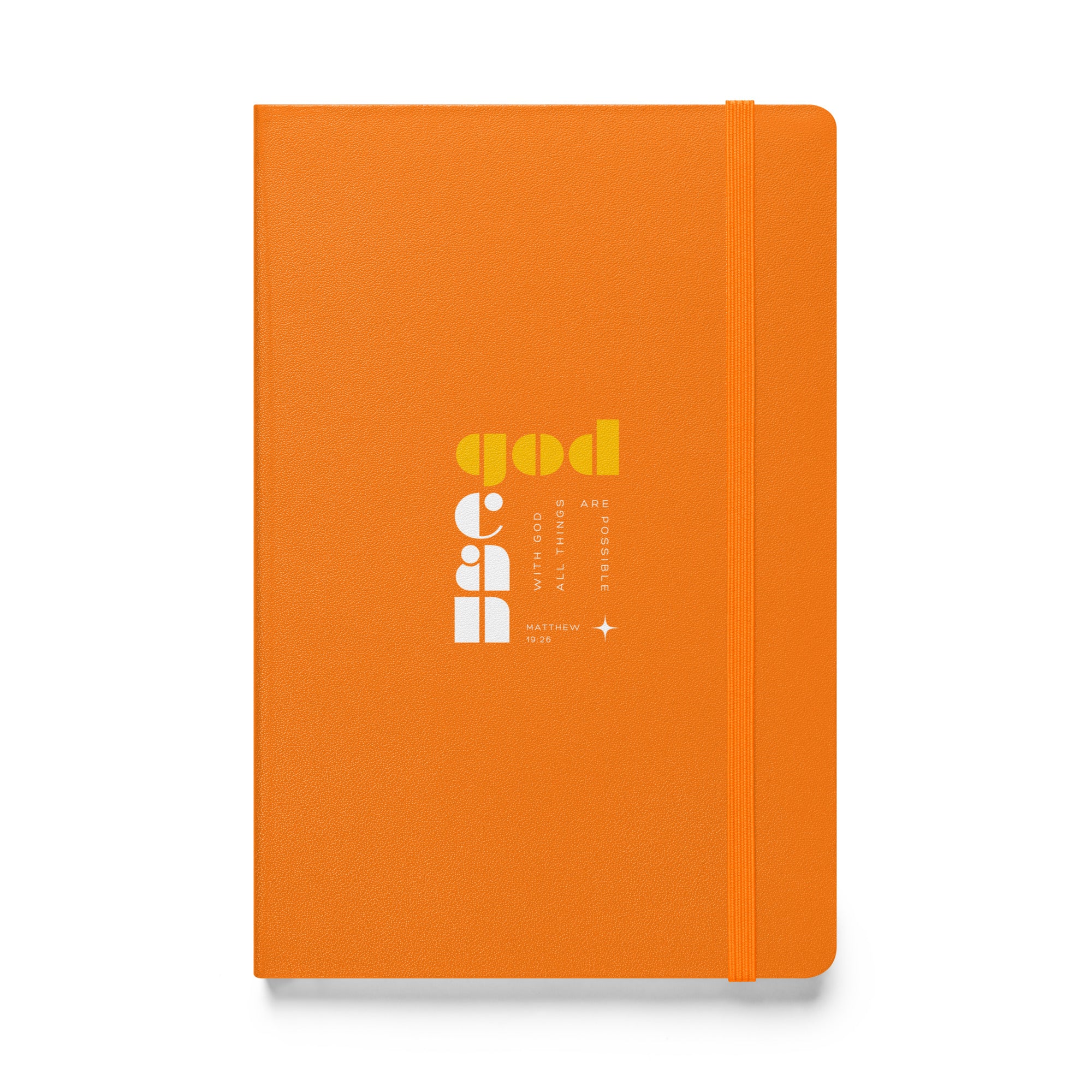 Hardcover bound notebook - Matthew 19:26