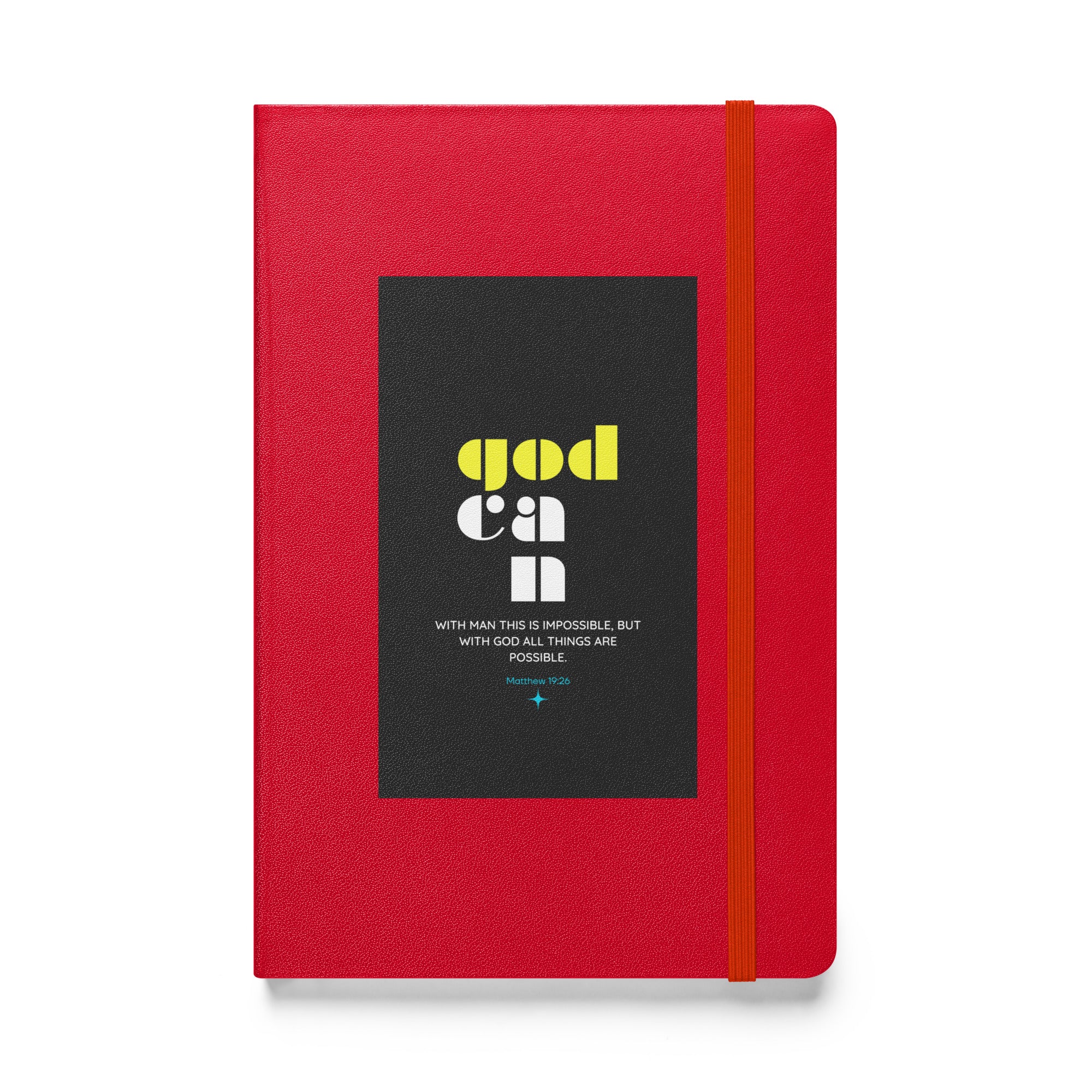 Hardcover bound notebook - Matthew 19:26