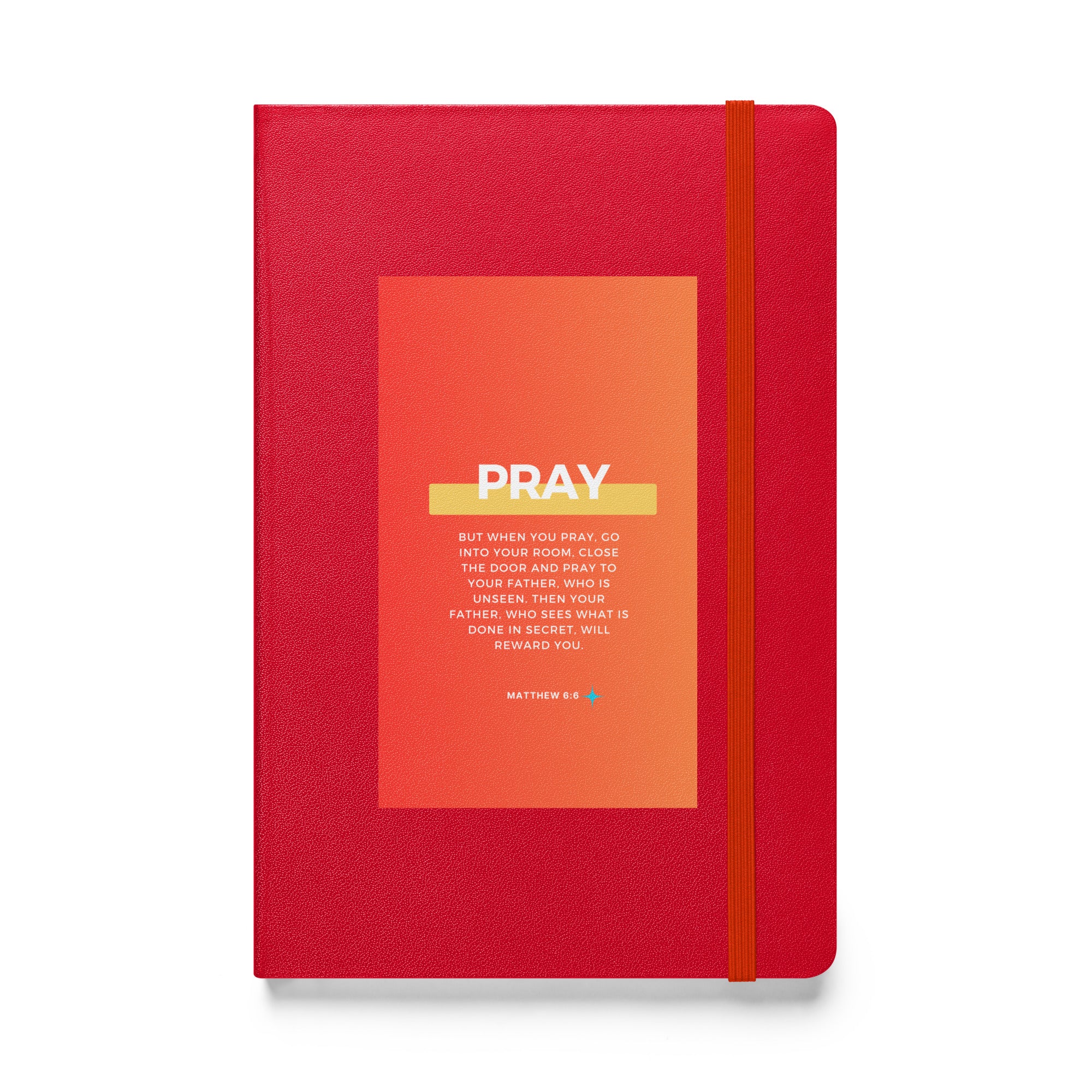 Hardcover bound notebook - Matthew 6:6