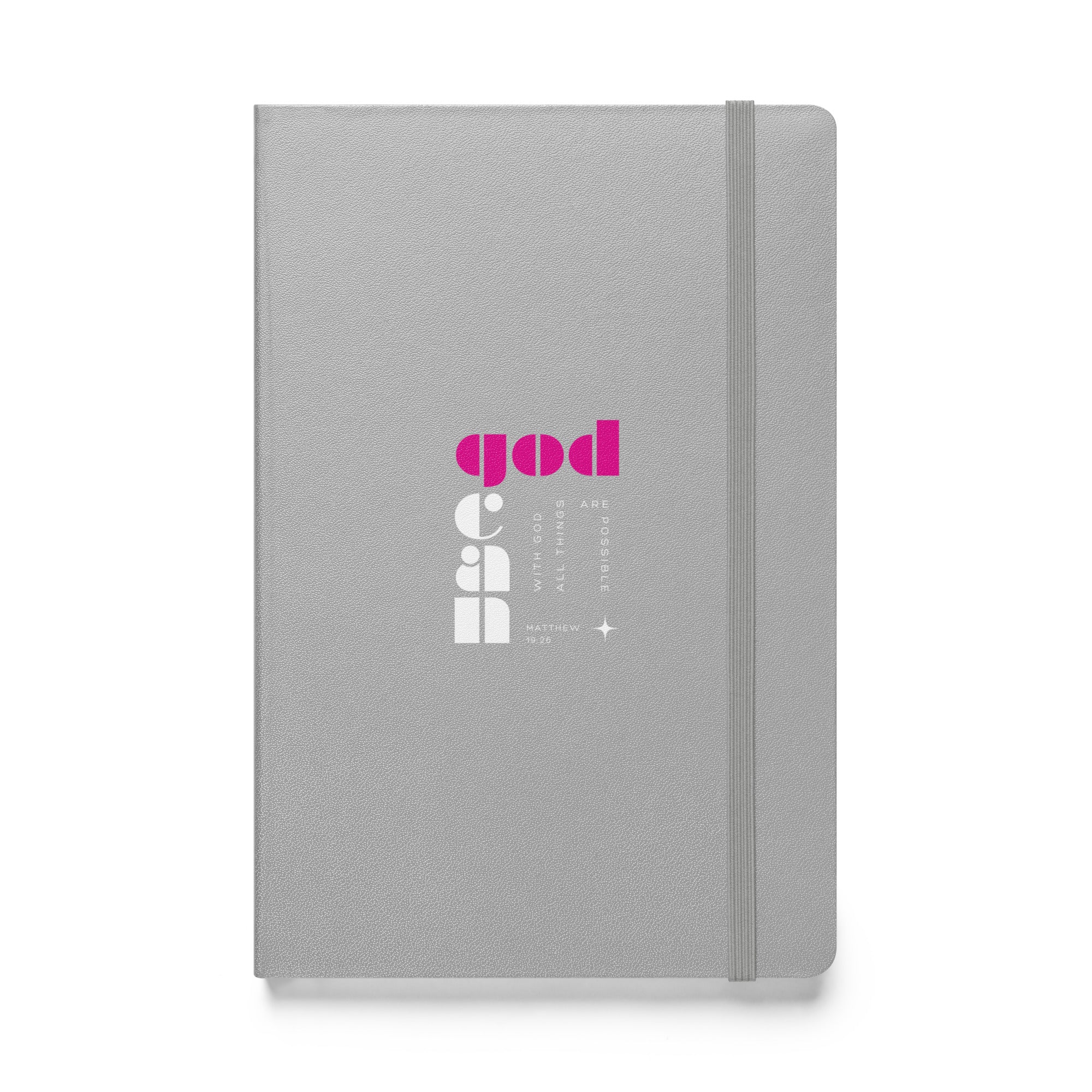 Hardcover bound notebook - Matthew 19:26