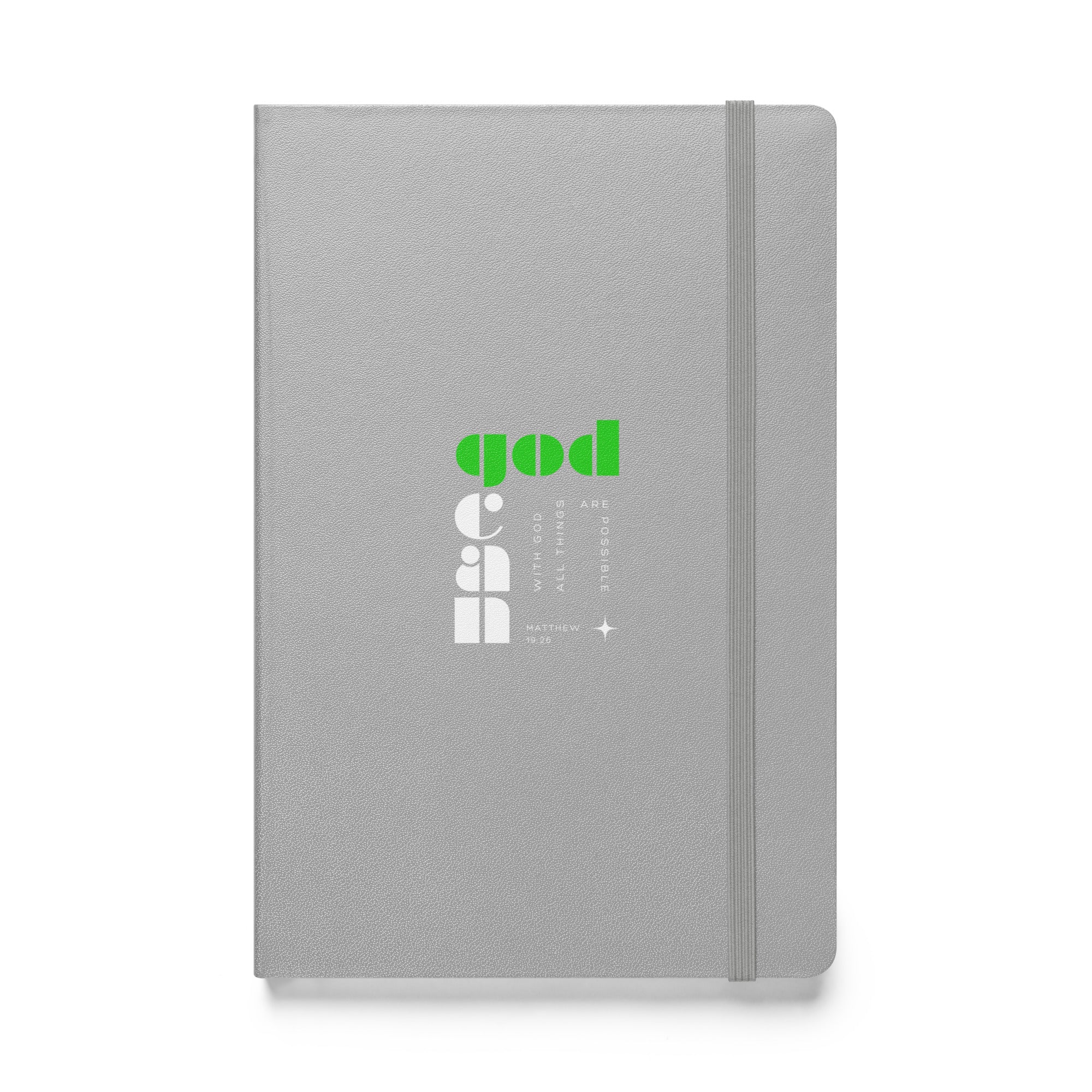 Hardcover bound notebook - Matthew 19:26