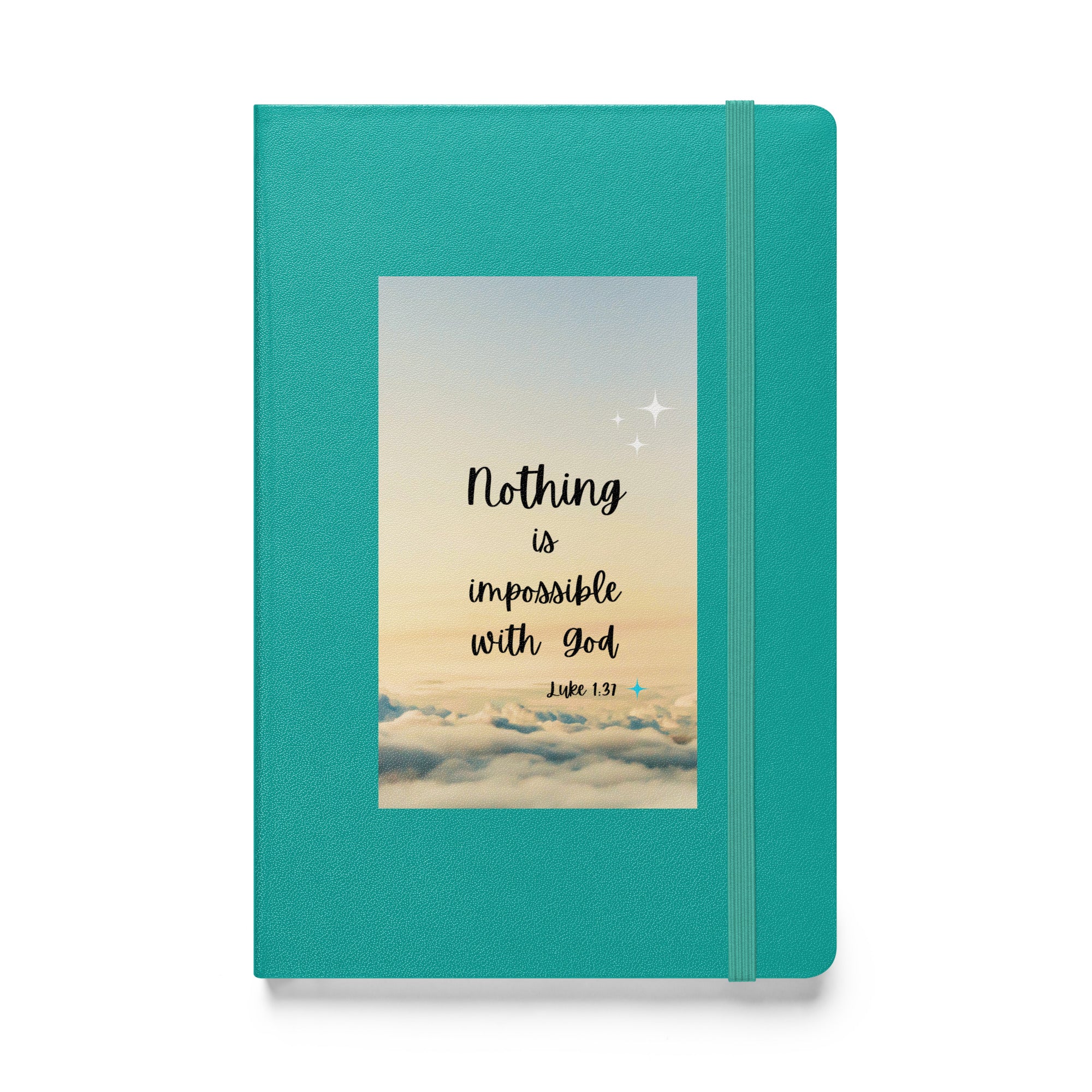 Hardcover bound notebook - Luke 1:37