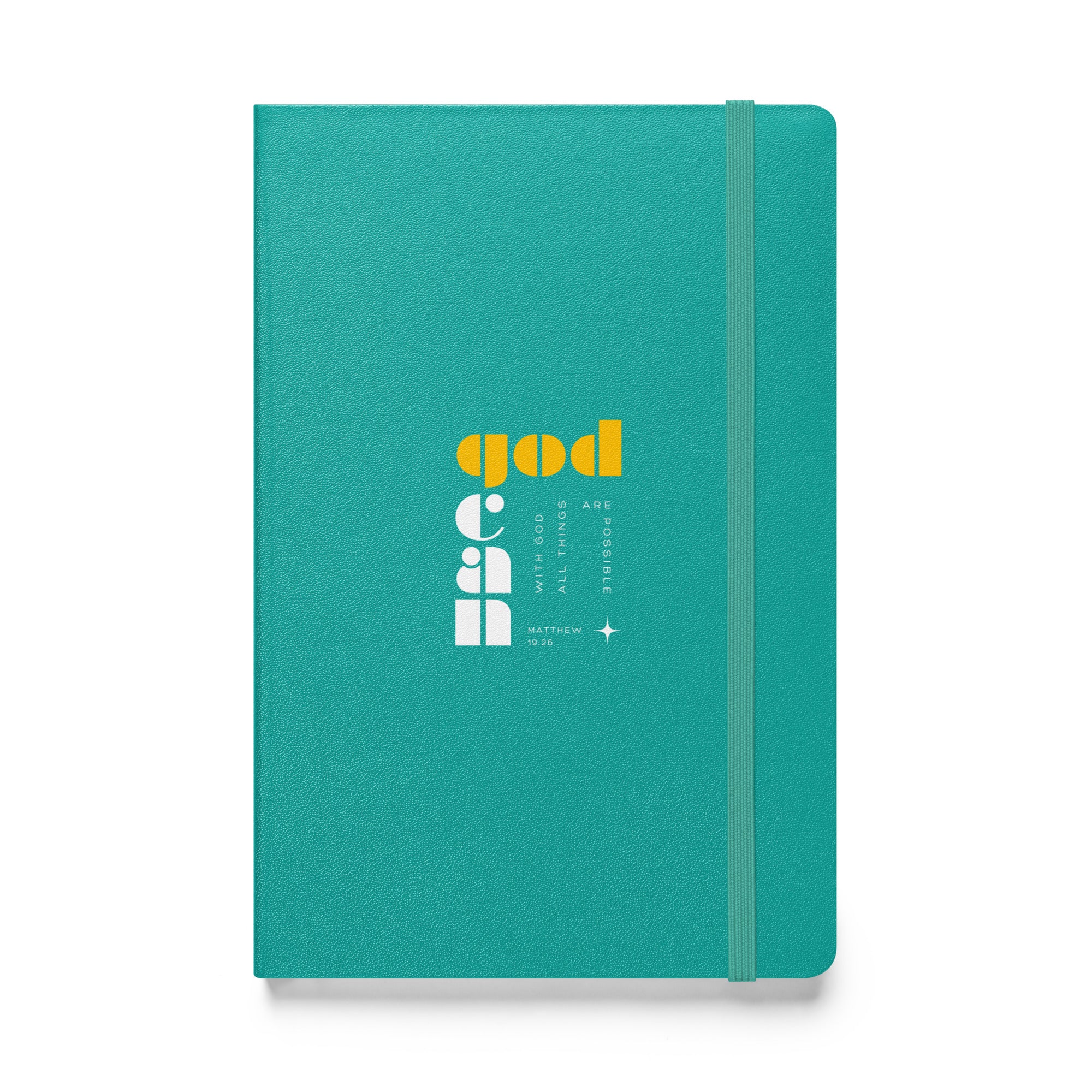 Hardcover bound notebook - Matthew 19:26